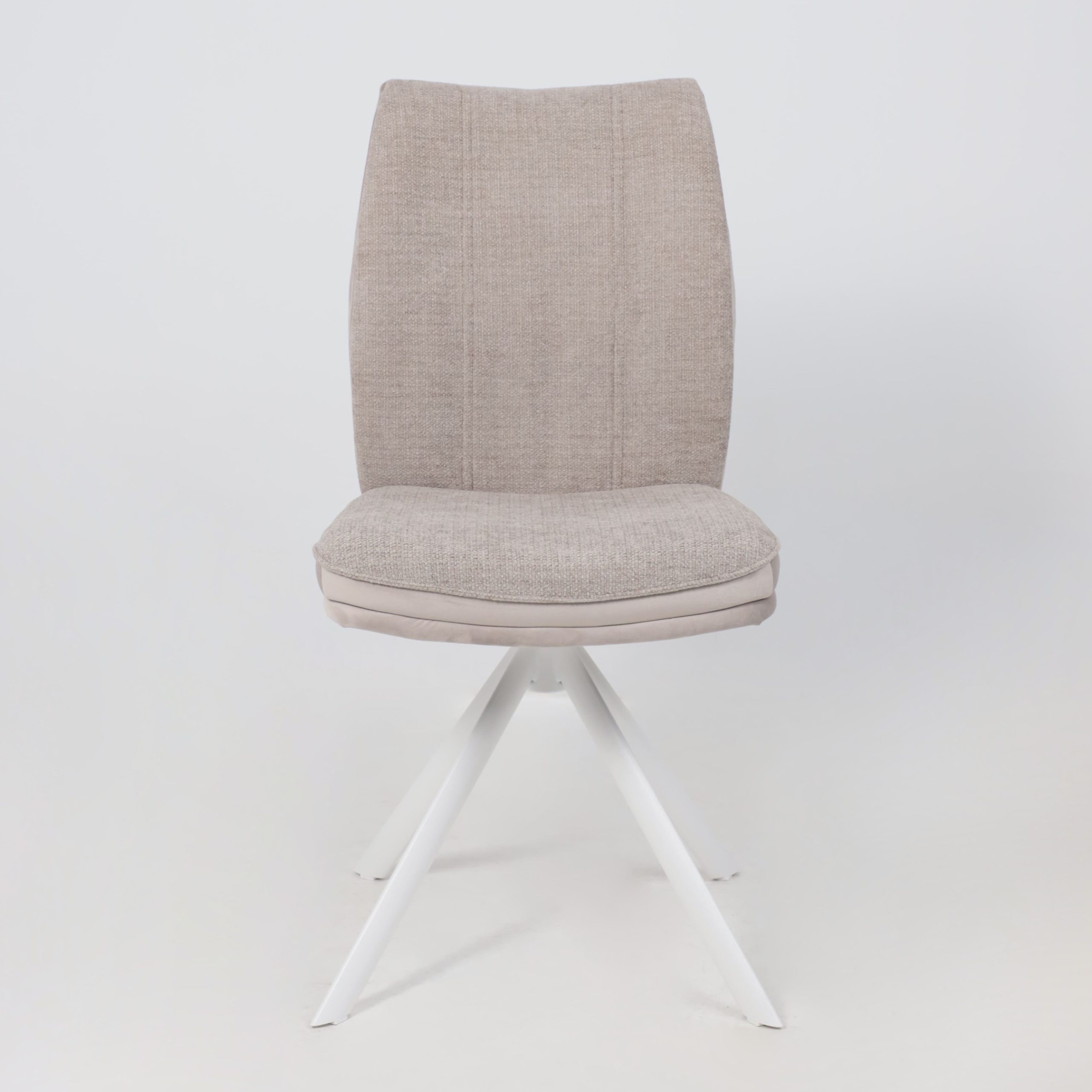 Стул SMART-R 360, g05 GREY BEIGE шенилл LUX - d07 PEARL GREY LUXбелый