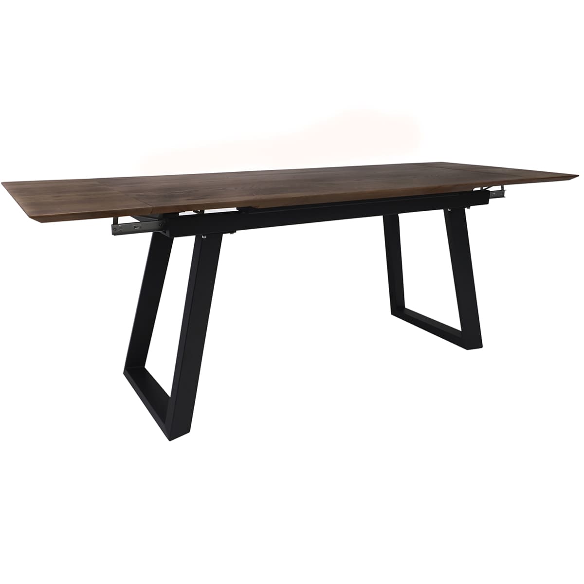 Стол САНГАЙ раздвижной, 136(196)*80*80, дуб галифакс табак / черный (ПрР-7 DSW (02) ТрН/Р-80)