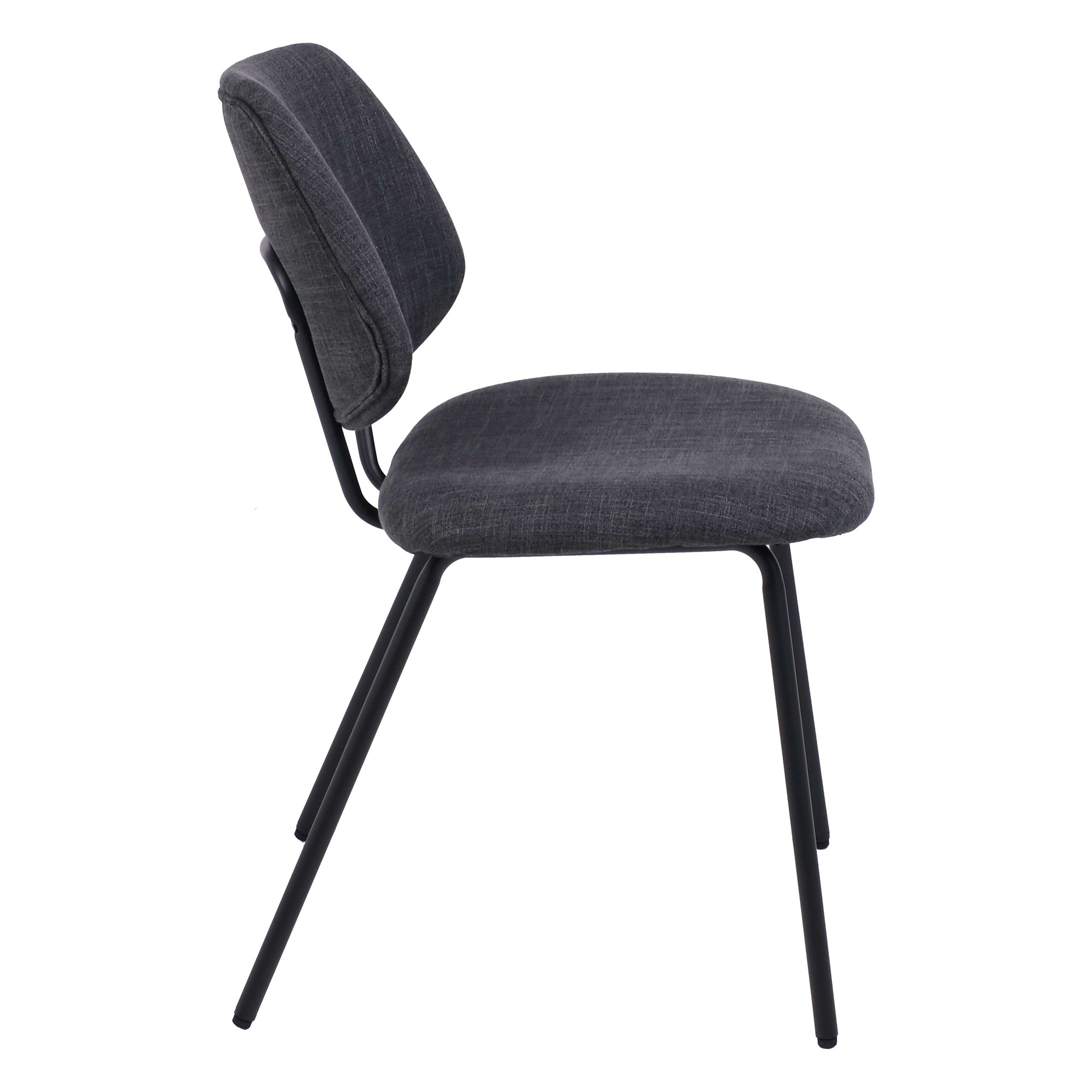 Стул DIXIE, темно-серая ткань/черный