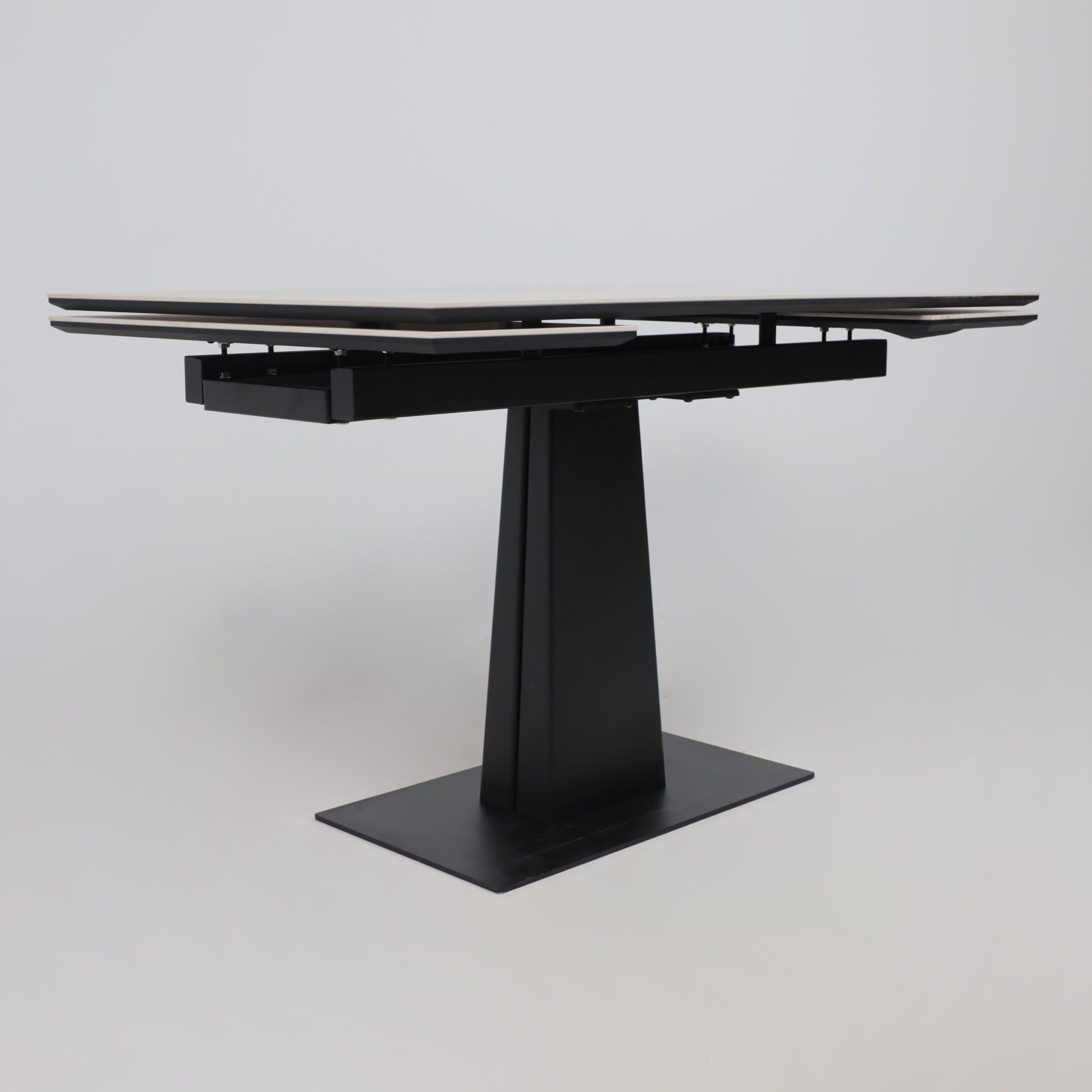 Стол AV 2119, МДФ+керамика, раздвижной 1200 (1800)*800 серый, матовый CARMEN LIDHT GREY/черный