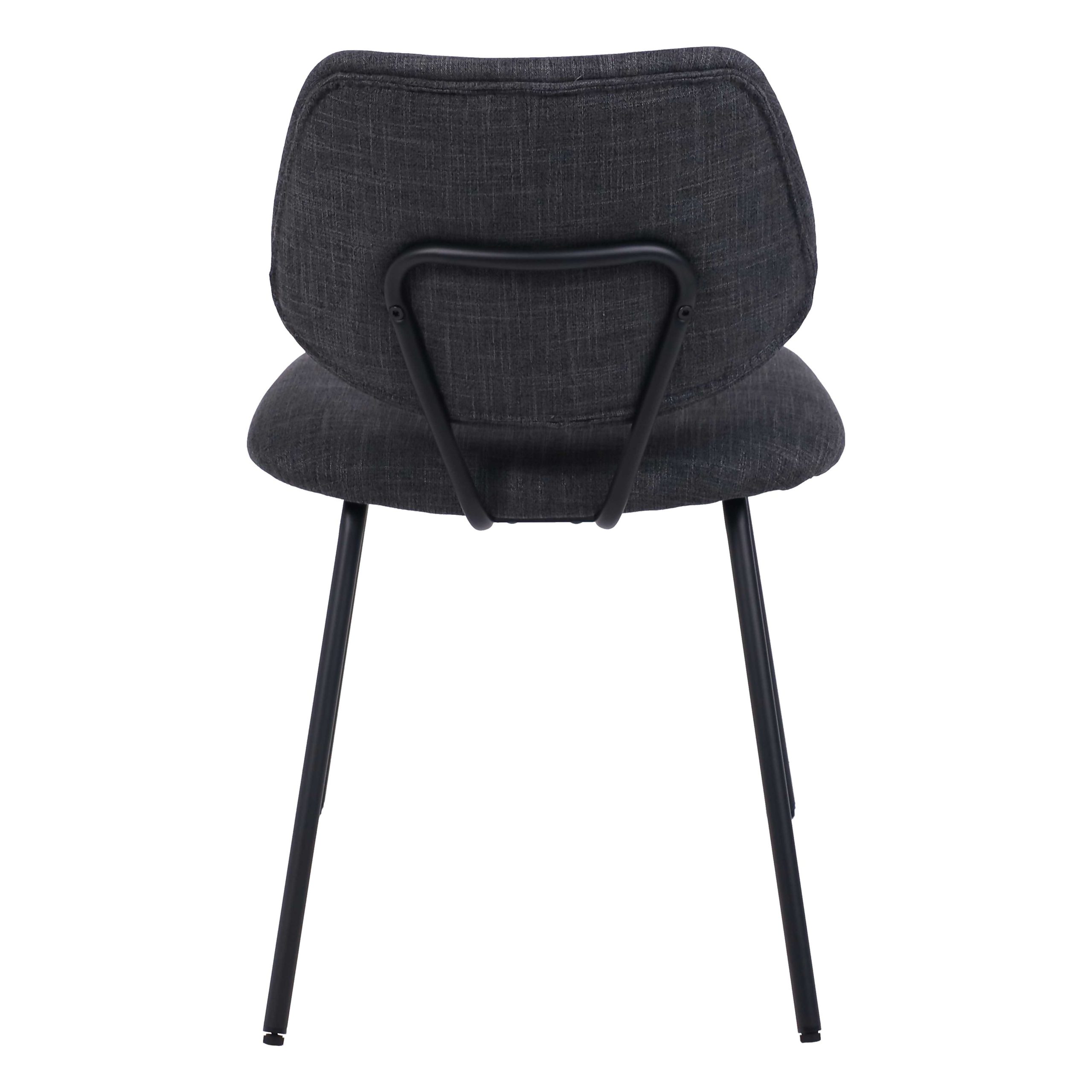 Стул DIXIE, темно-серая ткань/черный