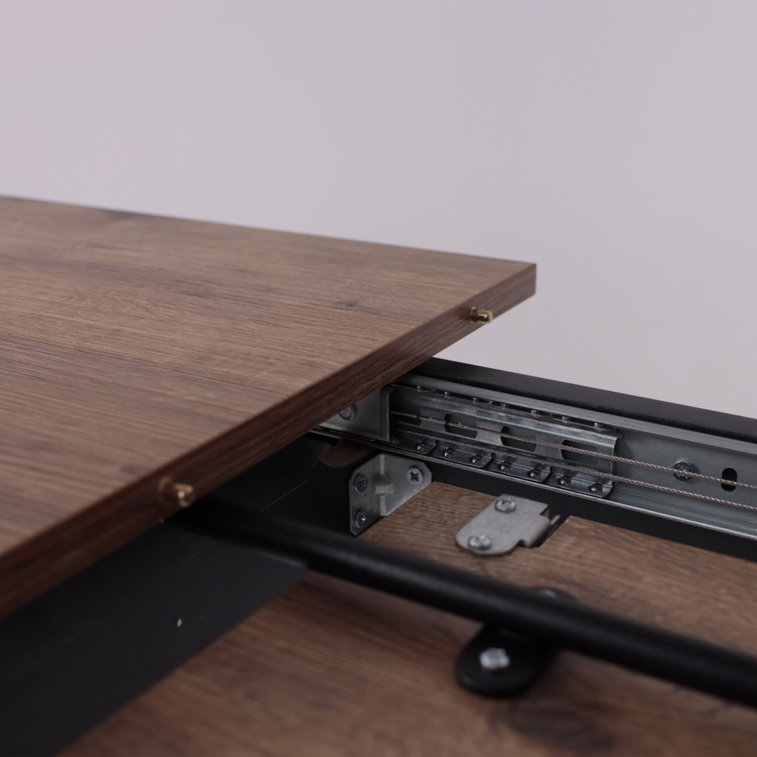 Стол TIRK RADIAL-94, раздвижной 94(126)х64, Дуб Веллингтон/Чёрный