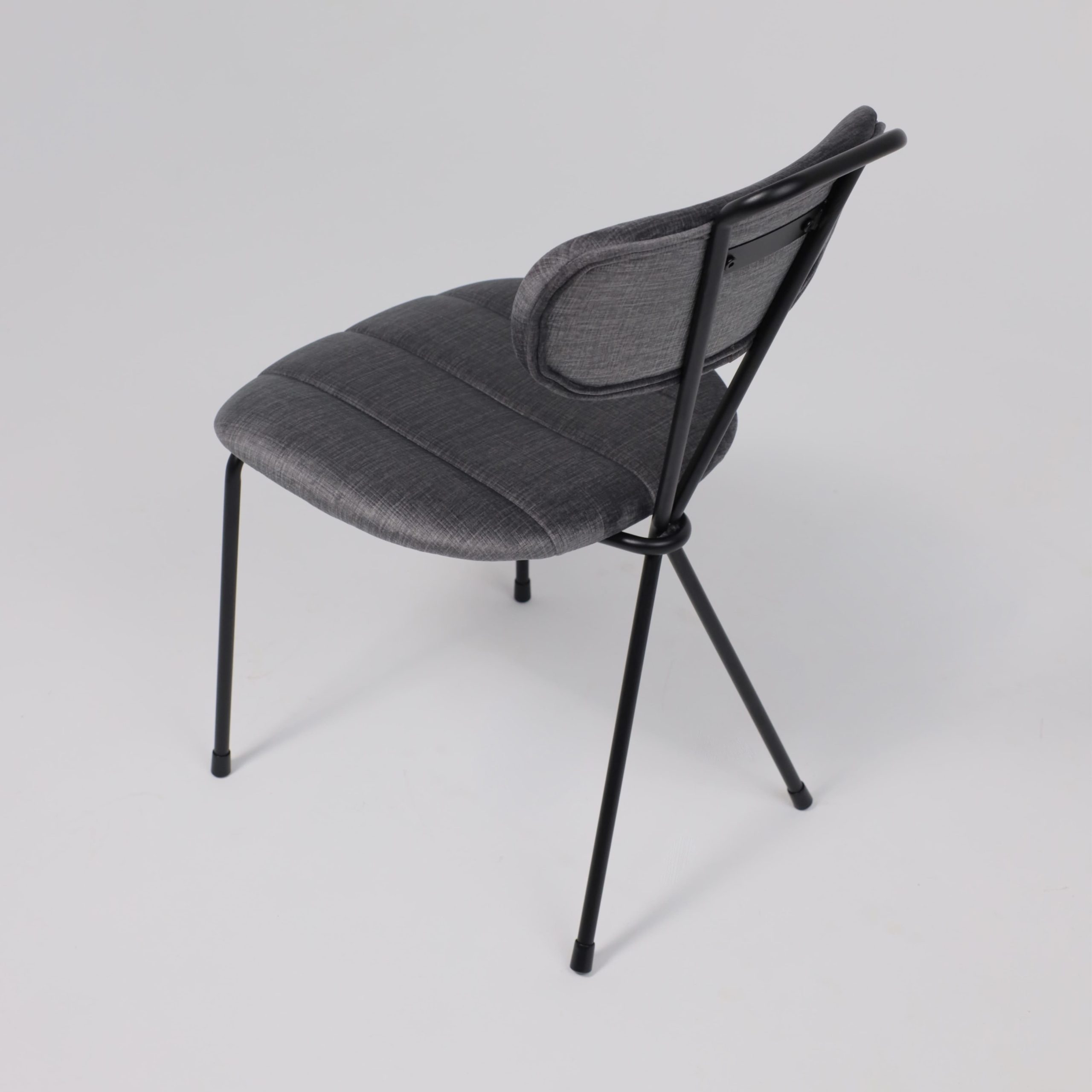 Стул TORI, серый велюр VOSS 15/черный