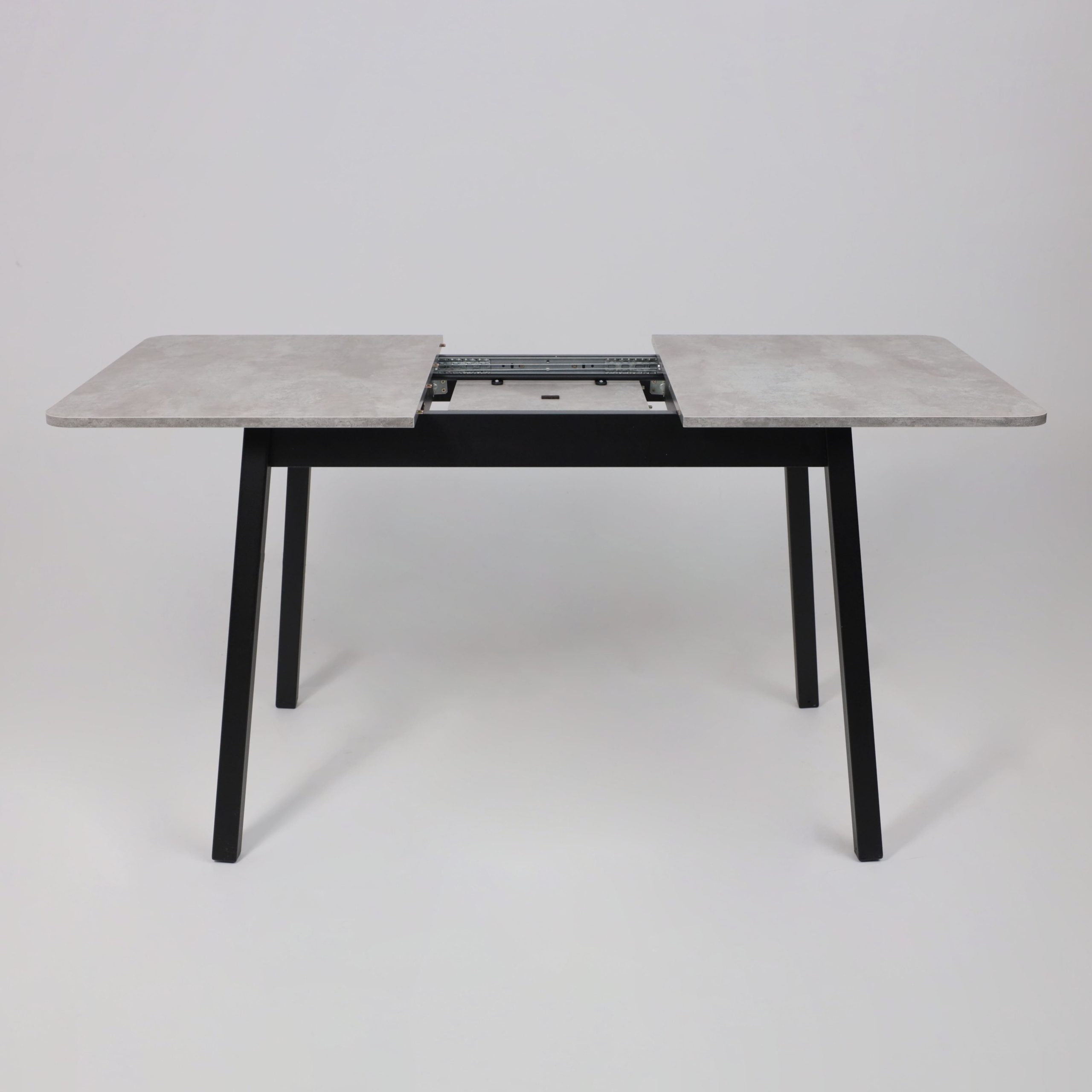 Стол TIRK RADIAL-110, раздвижной 110(142)х70, Серый сланец/Чёрный