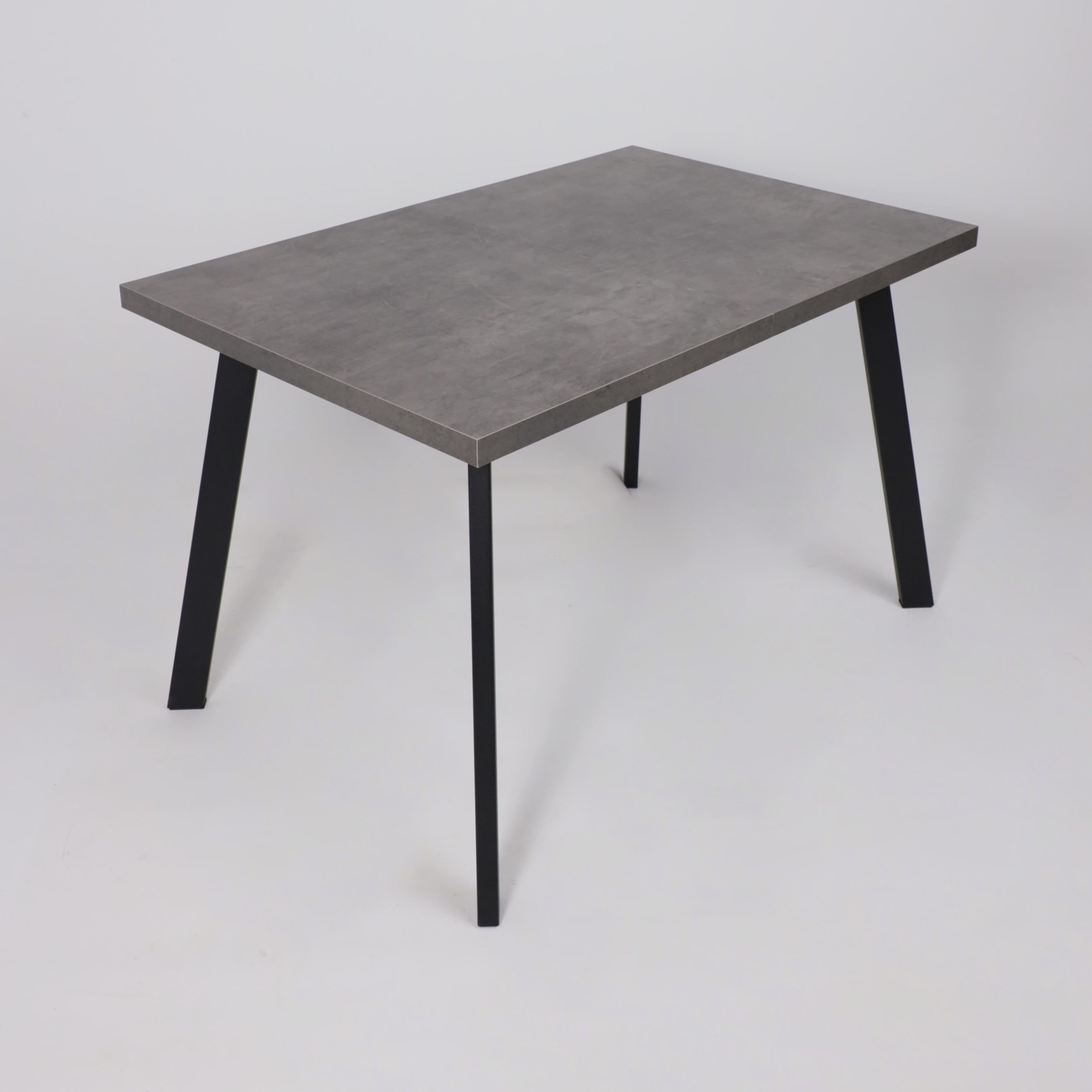 Стол BORG-120, раздвижной 120(160)х80, Дымчатая керамика/Чёрный