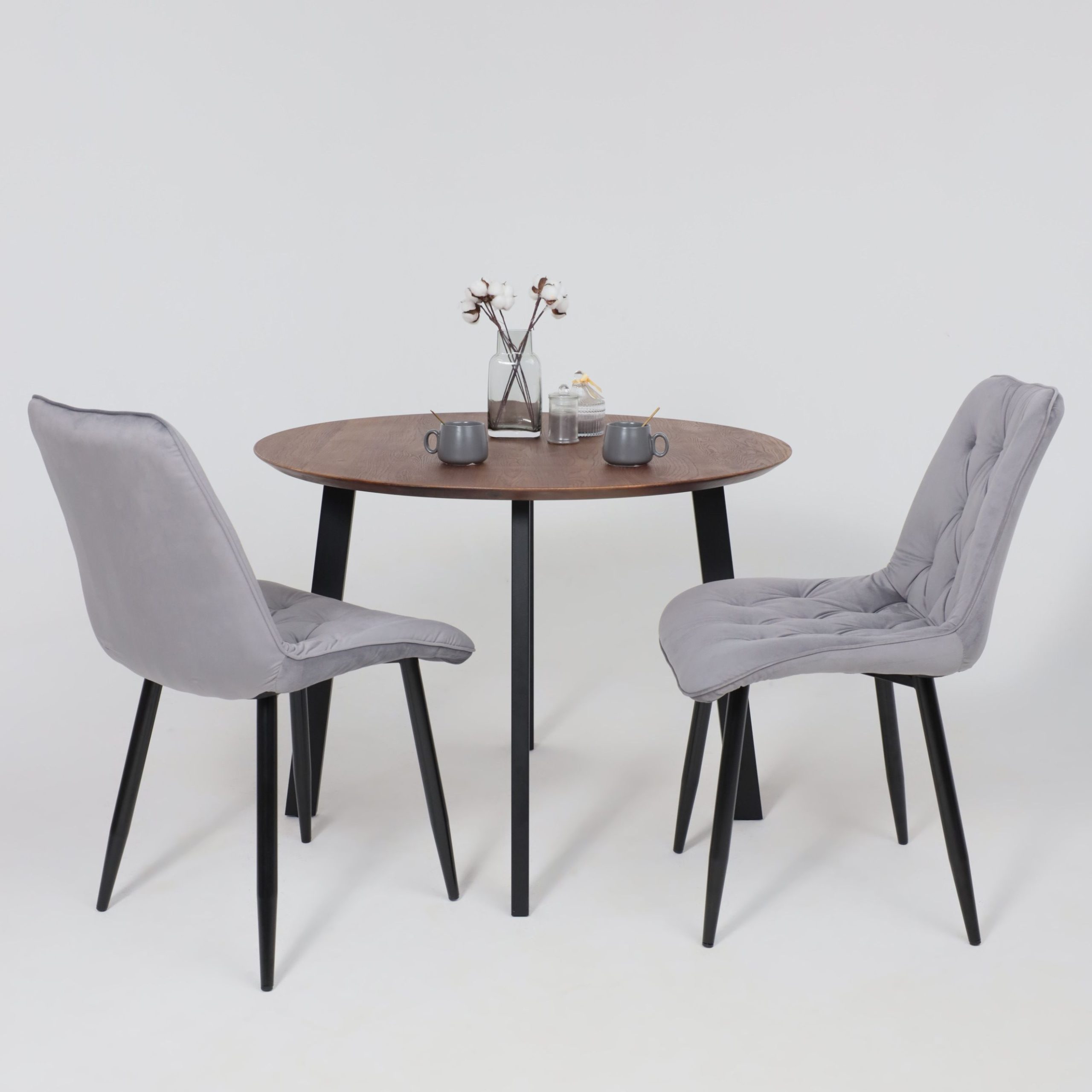 Стул ASTRA, 2, светло-серый велюр HLR-20/черный