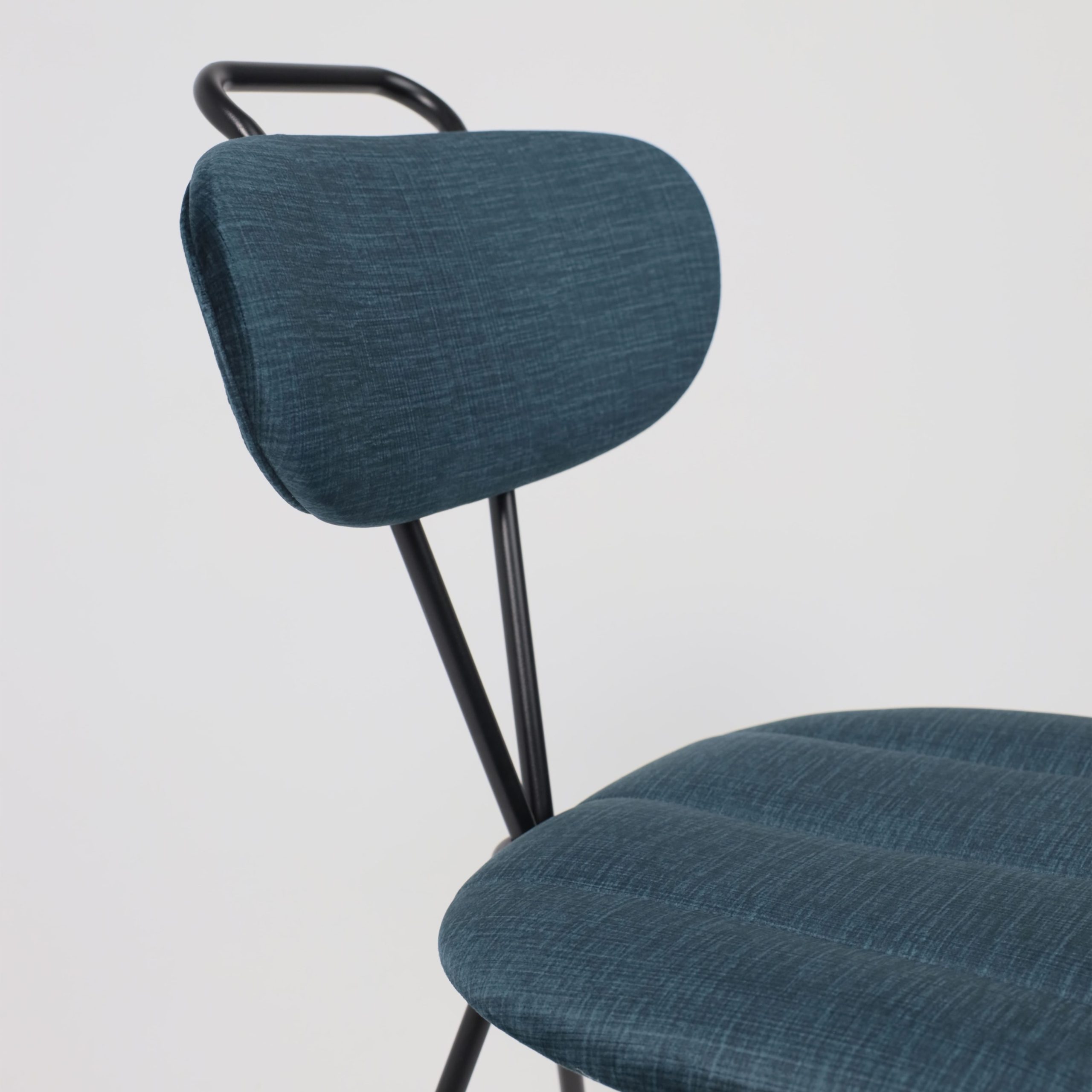 Стул TORI, темно-бирюзовый велюр VOSS 86/черный