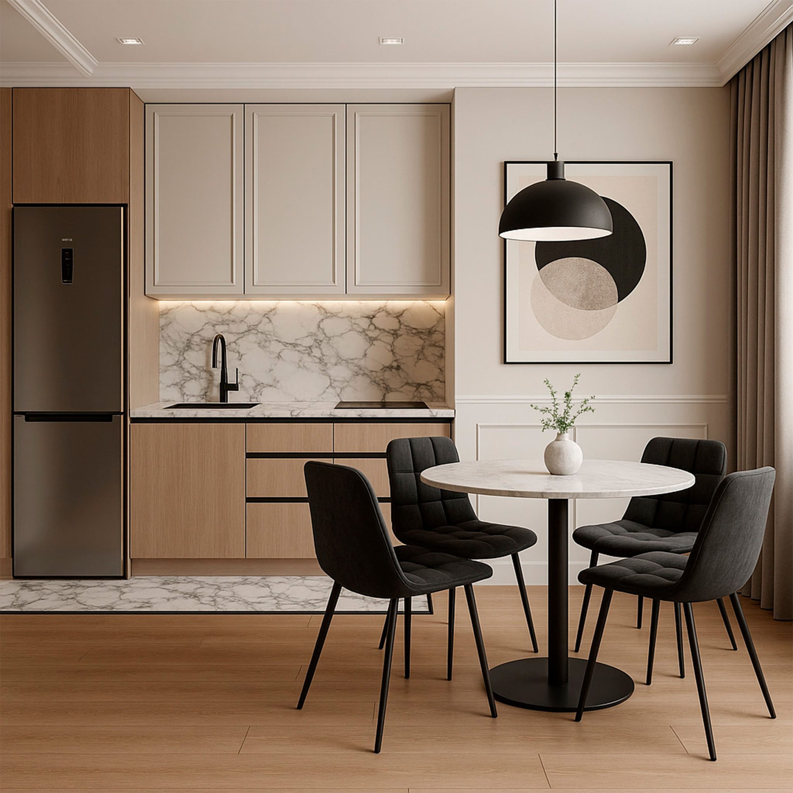 Стул ROM D-R 360, d24 BLACK LUXчерный