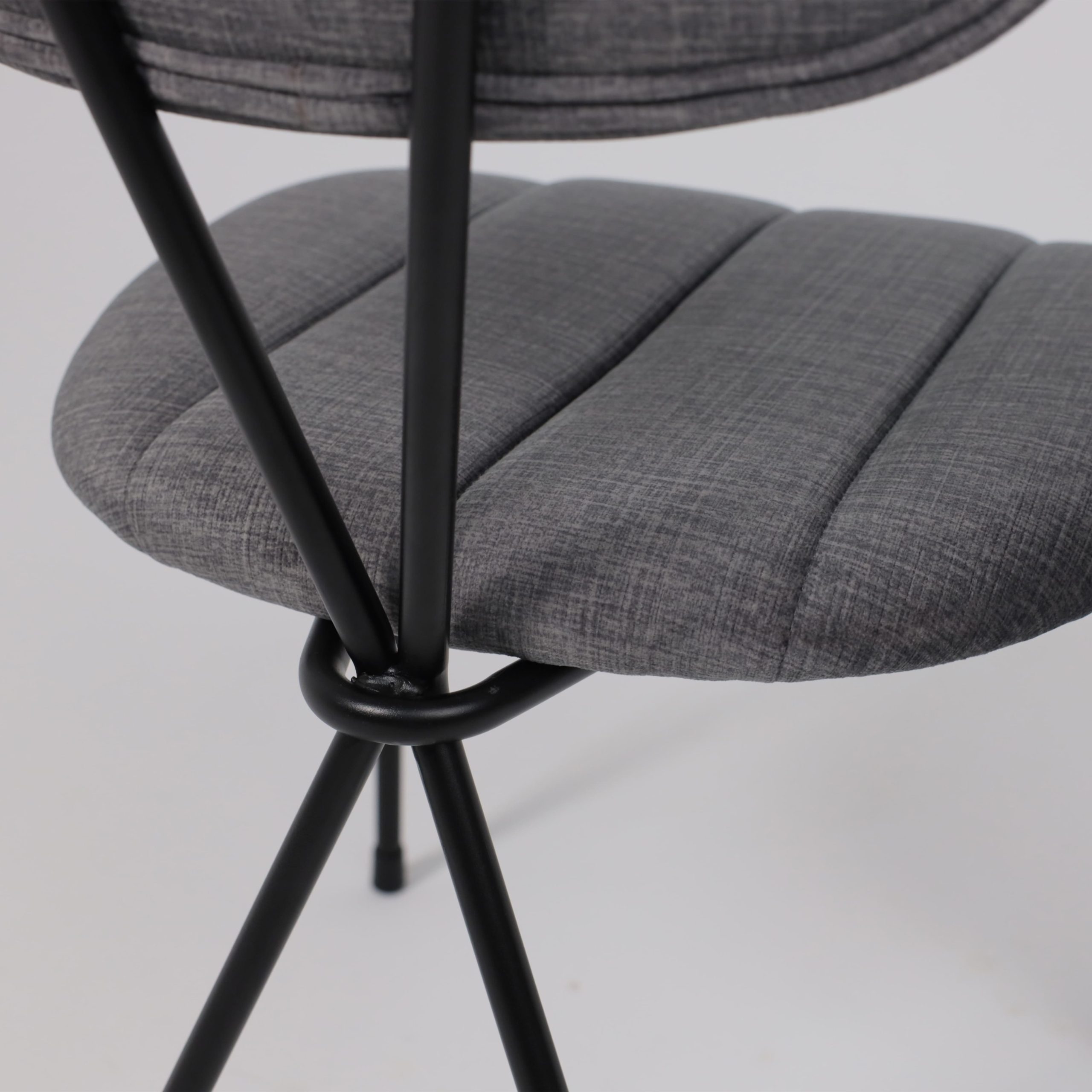 Стул TORI, серый велюр VOSS 15/черный