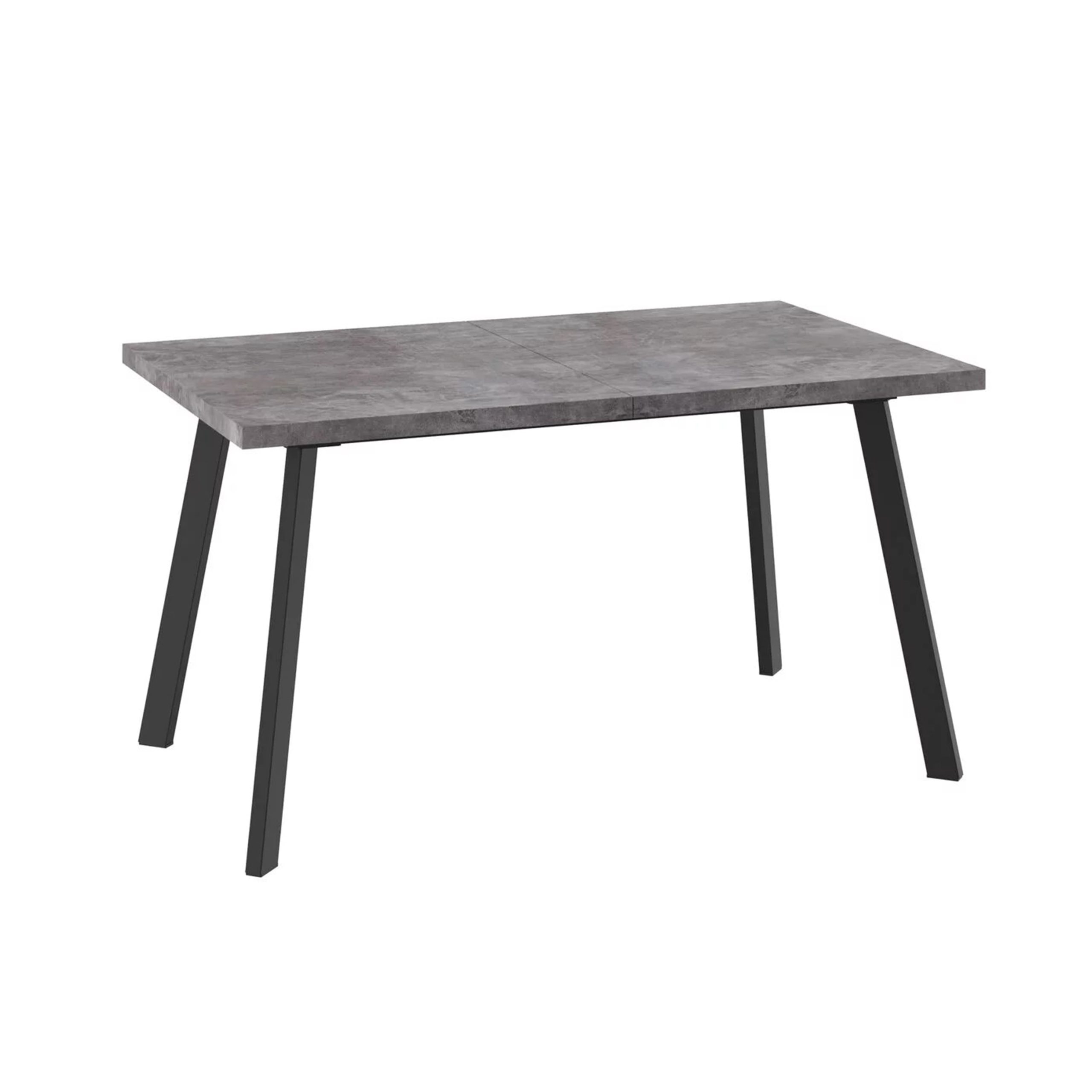 Стол BORG-140, раздвижной 140(180)х85, Дымчатая керамика/Чёрный