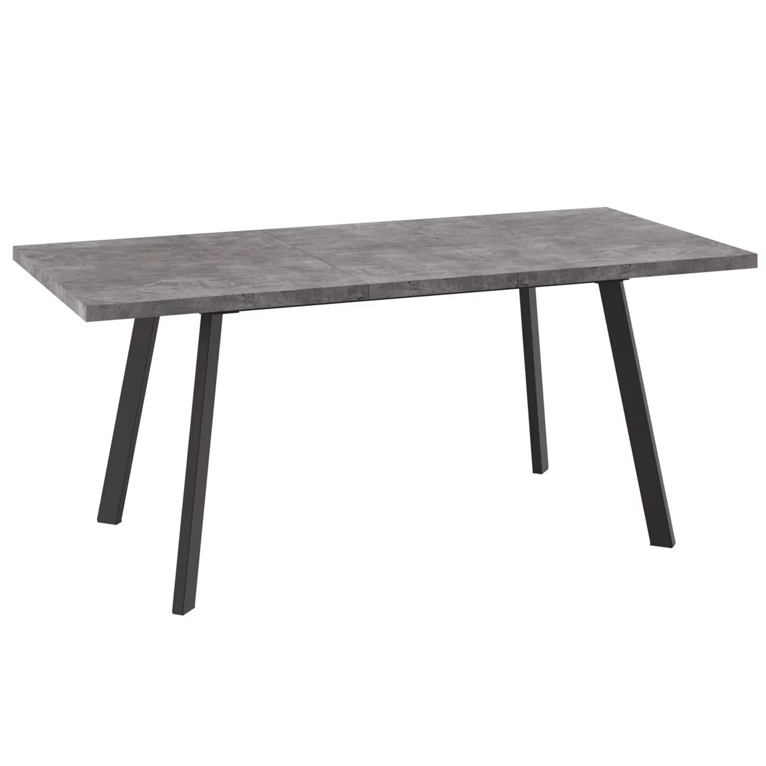 Стол BORG-140, раздвижной 140(180)х85, Дымчатая керамика/Чёрный