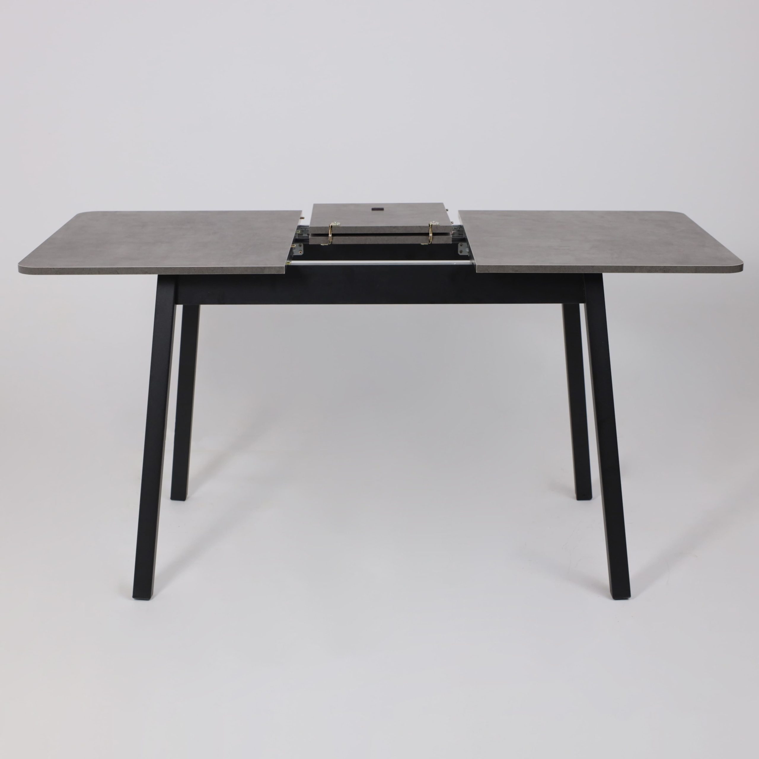 Стол TIRK RADIAL-110, раздвижной 110(142)х70, Дымчатая керамика/Чёрный