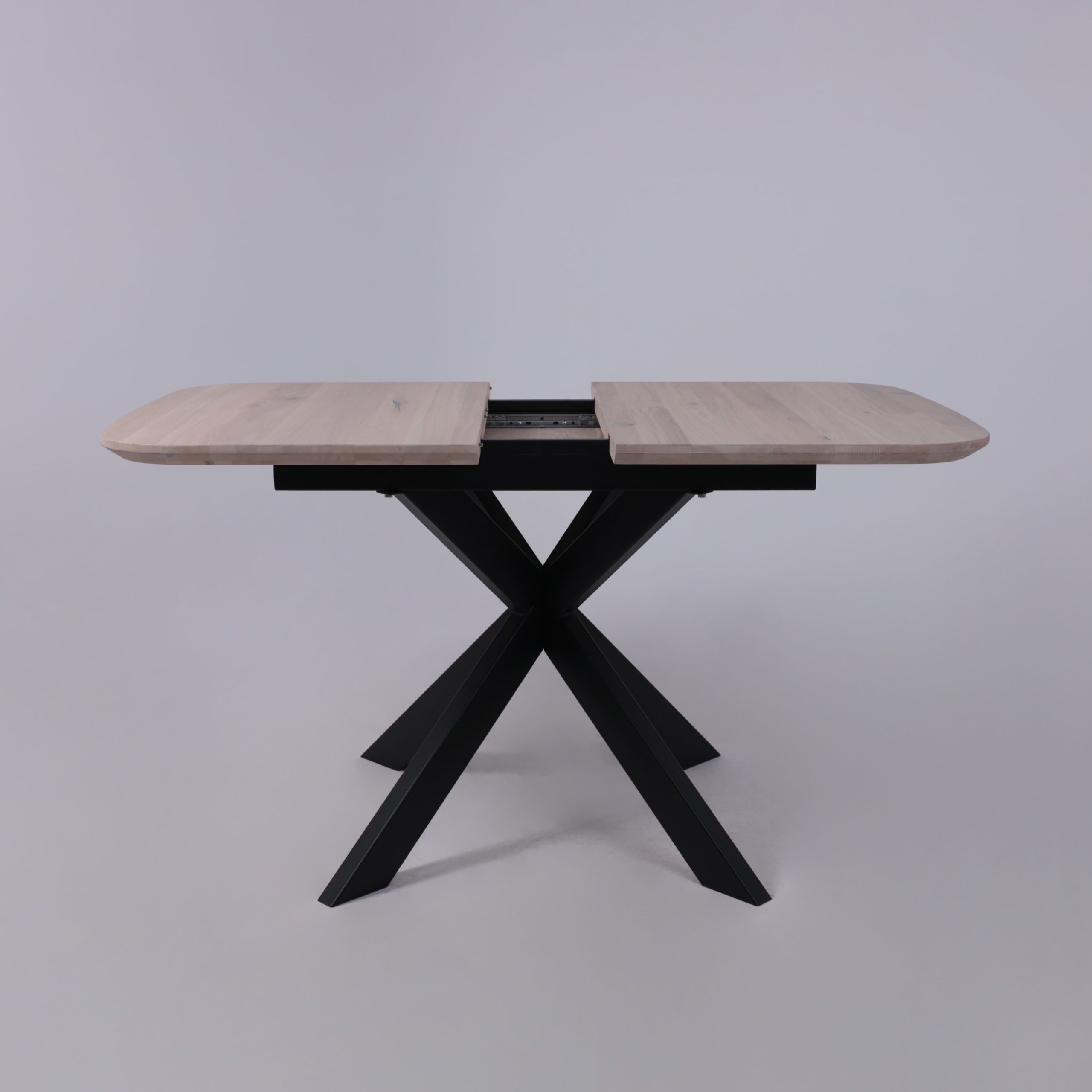 Стол ВЕЙВ раздвижной, 120(160)*80*75, дуб беленый/черный (ПрР-3 DSW (02) КСЕ/Р-80)