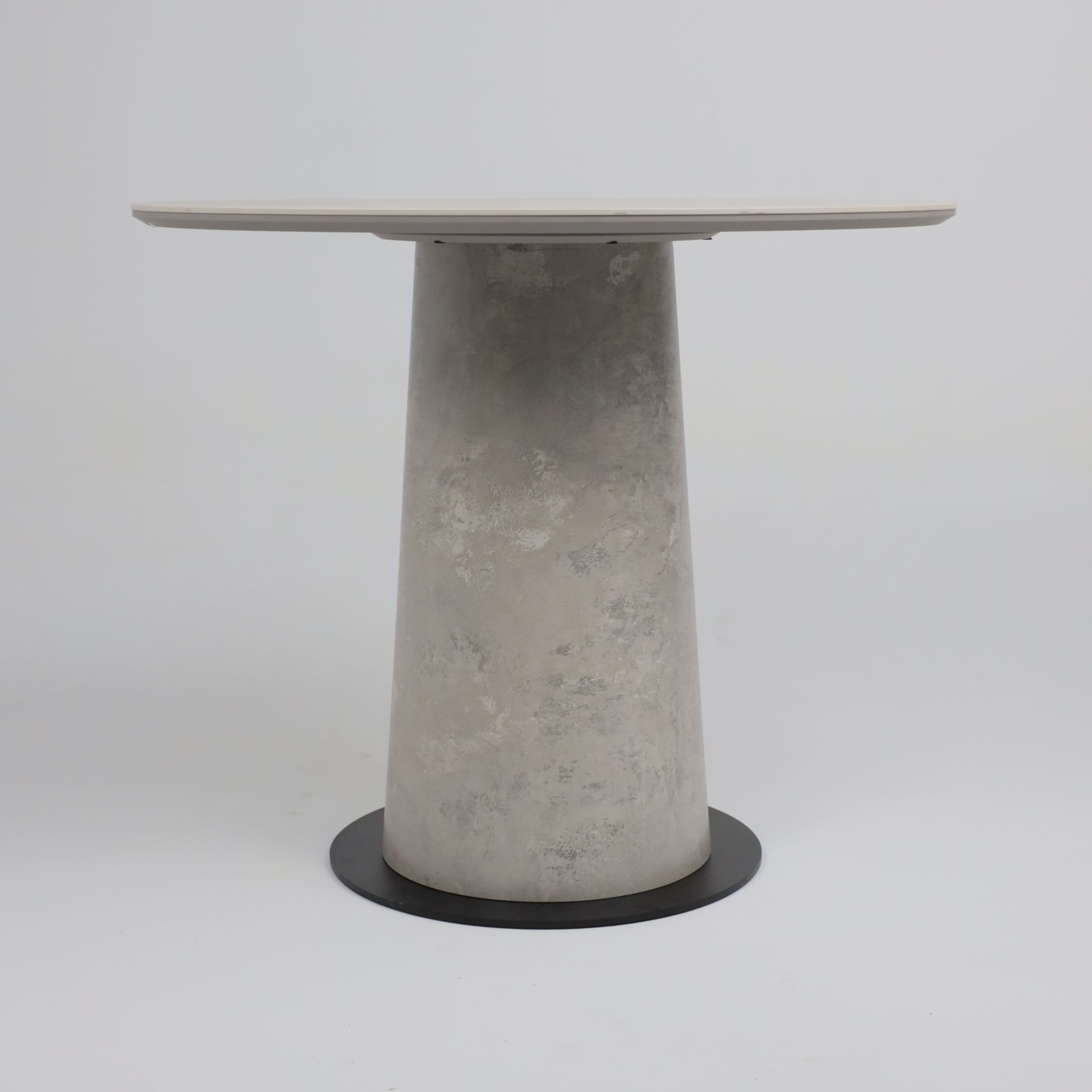 Стол AV 2317, МДФ+керамика, нераздвижной 900 серый, матовый CARMEN LIGHT GREY/черный+HPL Бетао