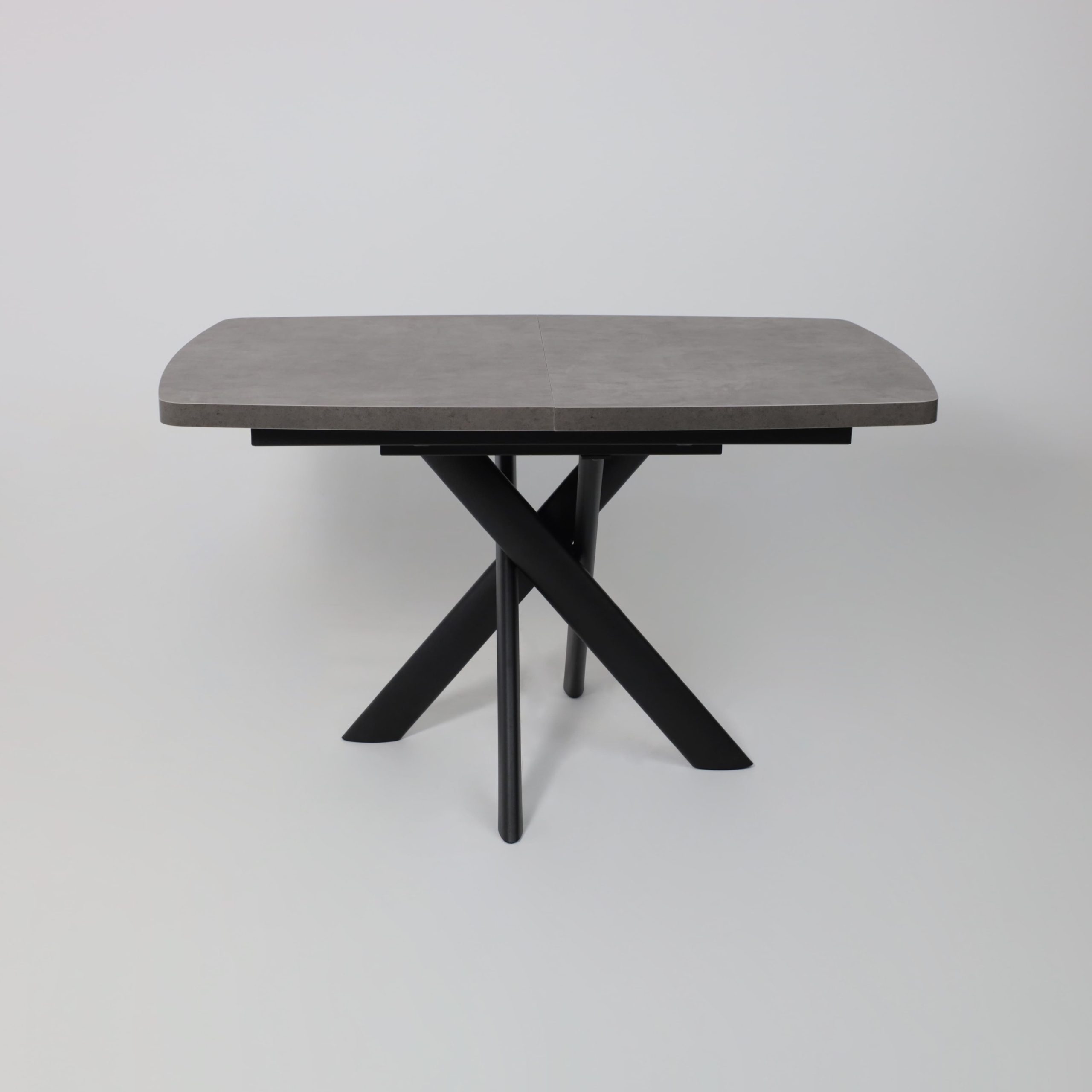 Стол LEONEL-130, раздвижной 130(165)х85, Дымчатая керамика/Черный