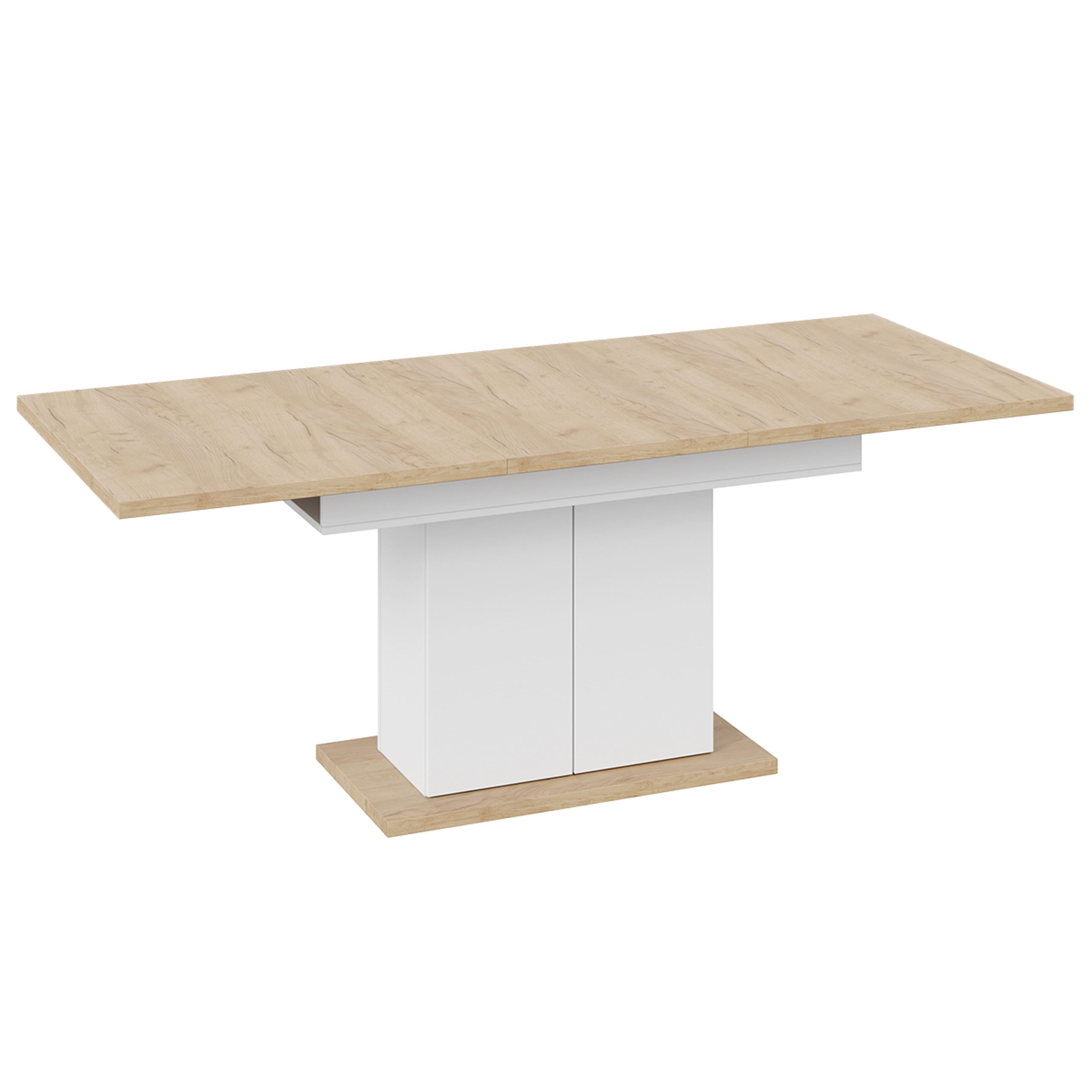 Стол раздвижной ДЕТРОЙТ Тип 1, 1504(2014)*850, дуб крафт золотой/белый