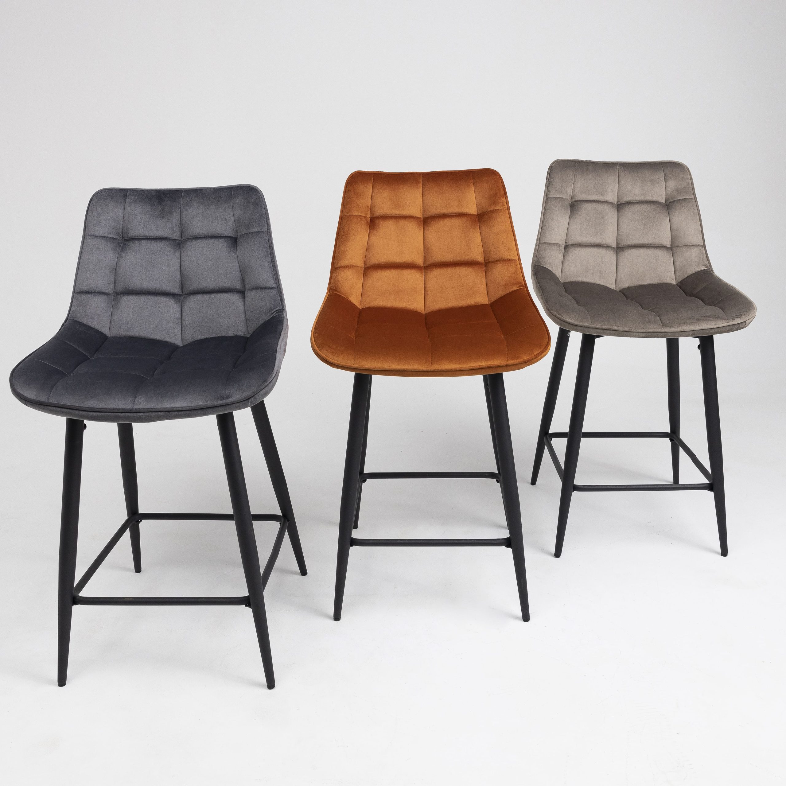 Стул LINX, полубарный, бежевый велюр G062-13/черный