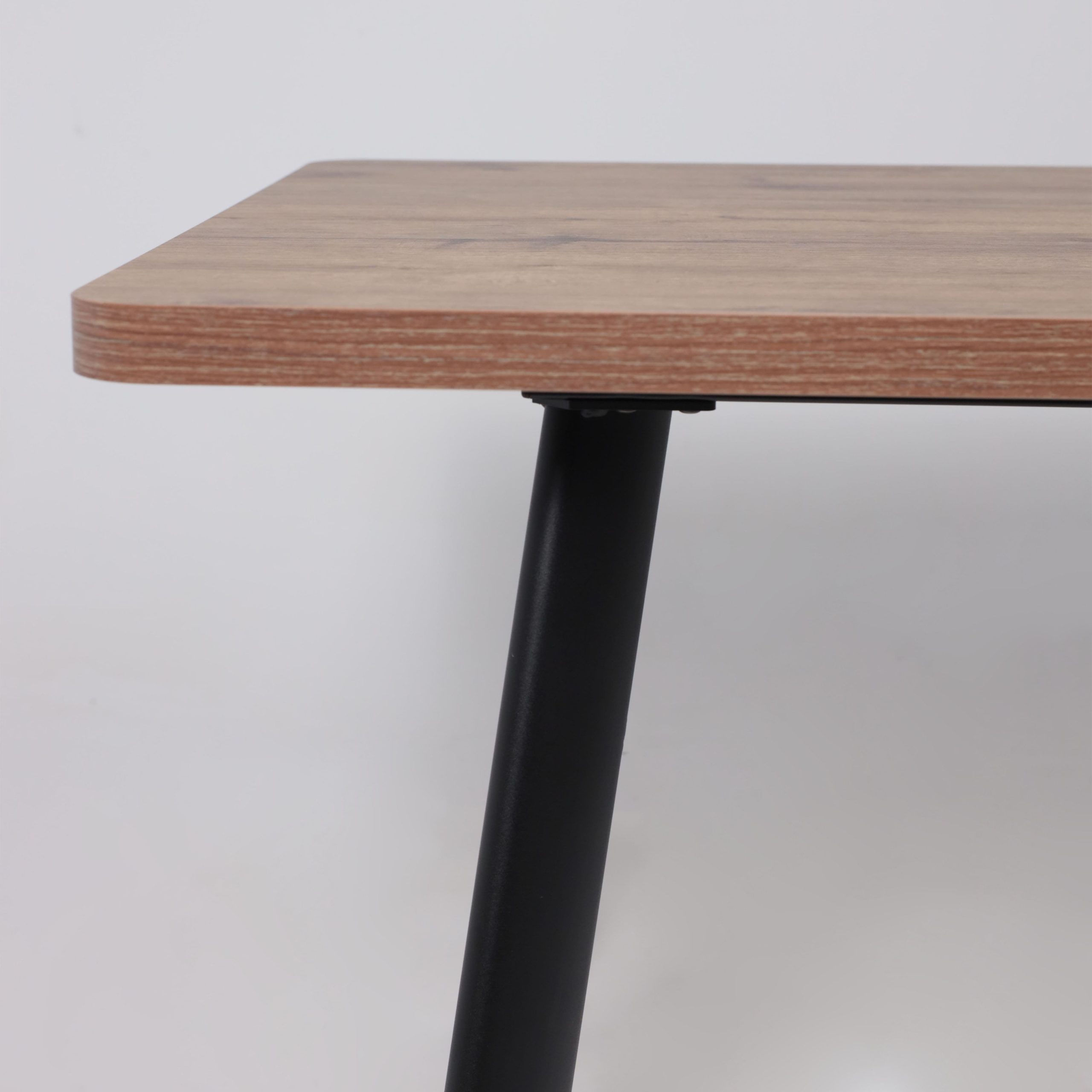 Стол LEON LUX RADIAL-160, раздвижной 160(205)х90, Дуб Веллингтон/Чёрный