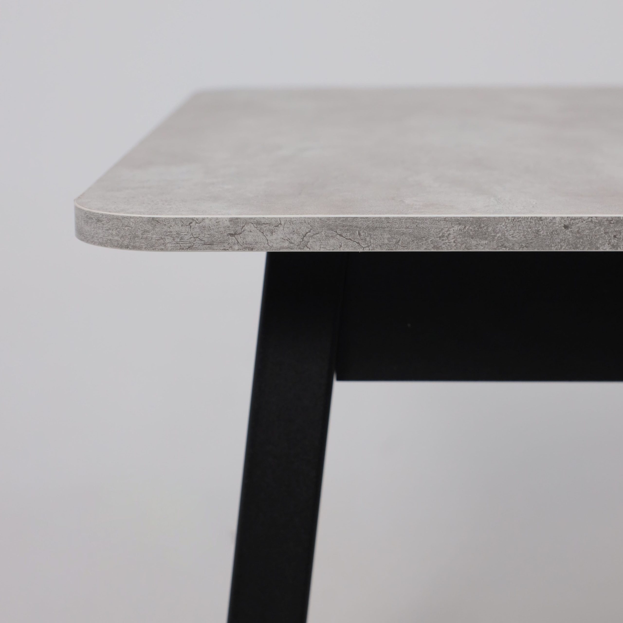 Стол TIRK RADIAL-110, раздвижной 110(142)х70, Серый сланец/Чёрный