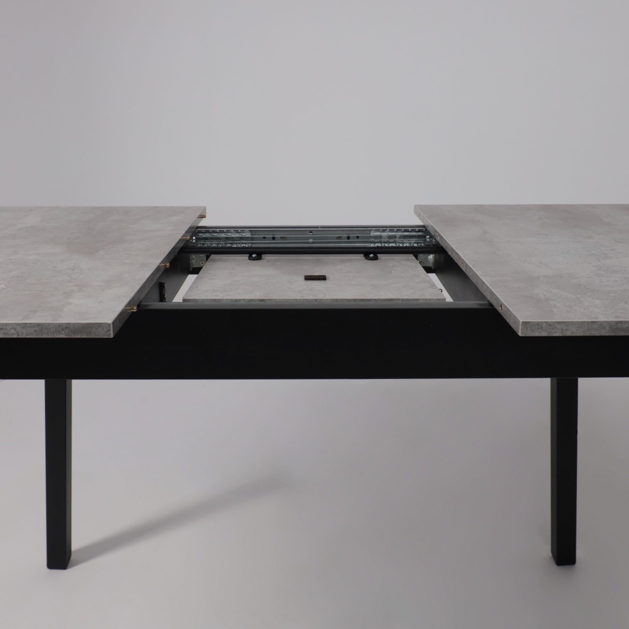 Стол TIRK RADIAL-110, раздвижной 110(142)х70, Серый сланец/Чёрный