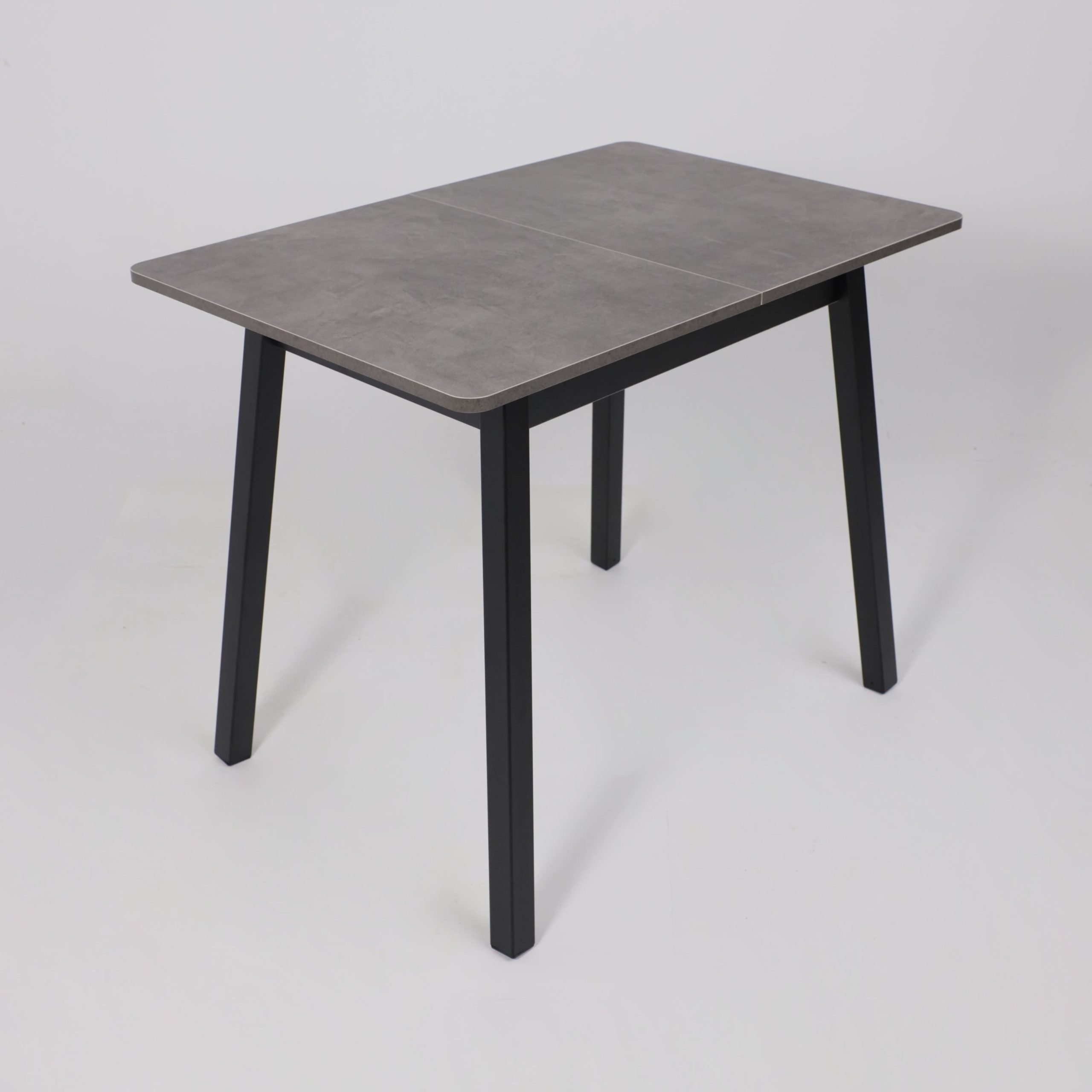 Стол TIRK RADIAL-94, раздвижной 94(126)х64, Дымчатая керамика/Чёрный