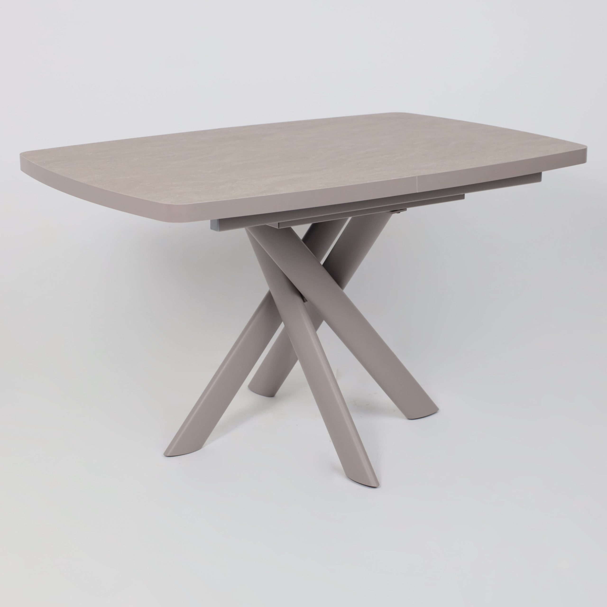 Стол LEONEL-130, раздвижной 130(165)х85, Бежевый камень-HPL/Капучино