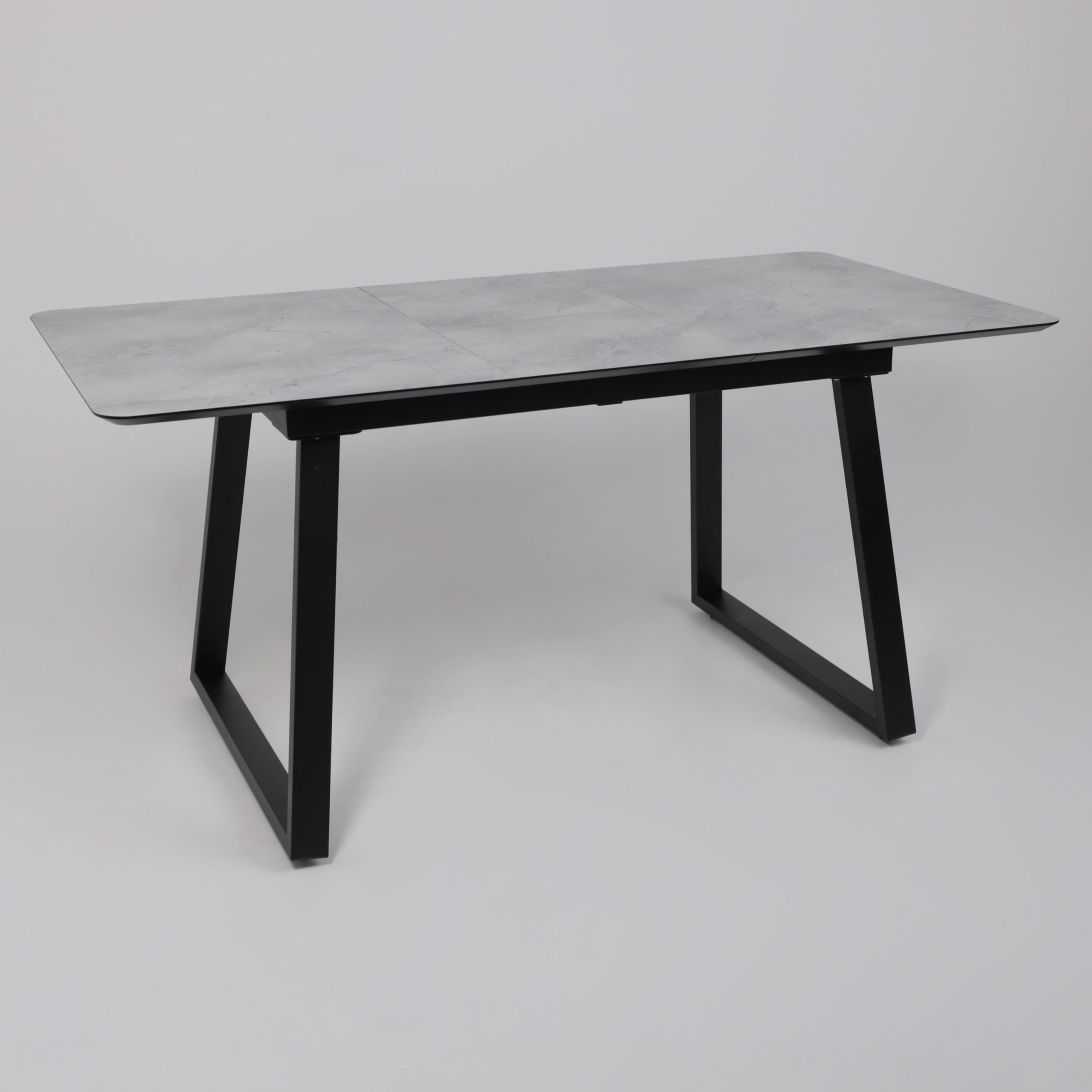 Стол AV 1208, HPL+МДФ,  раздвижной 1200 (1600)*800 Мрамор Марквина синий/черный