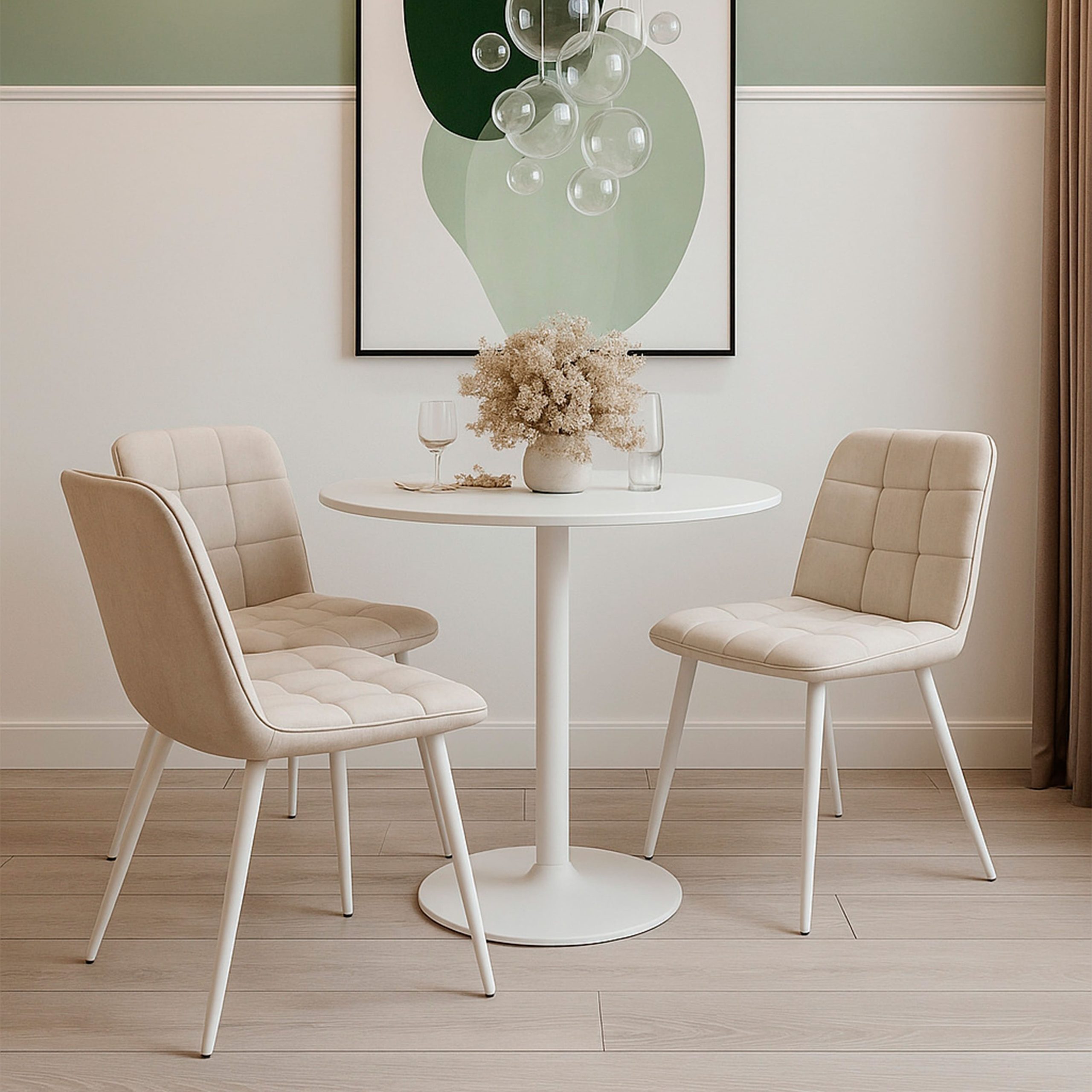 Стул ROM D, b03 CREAM LUXбелый