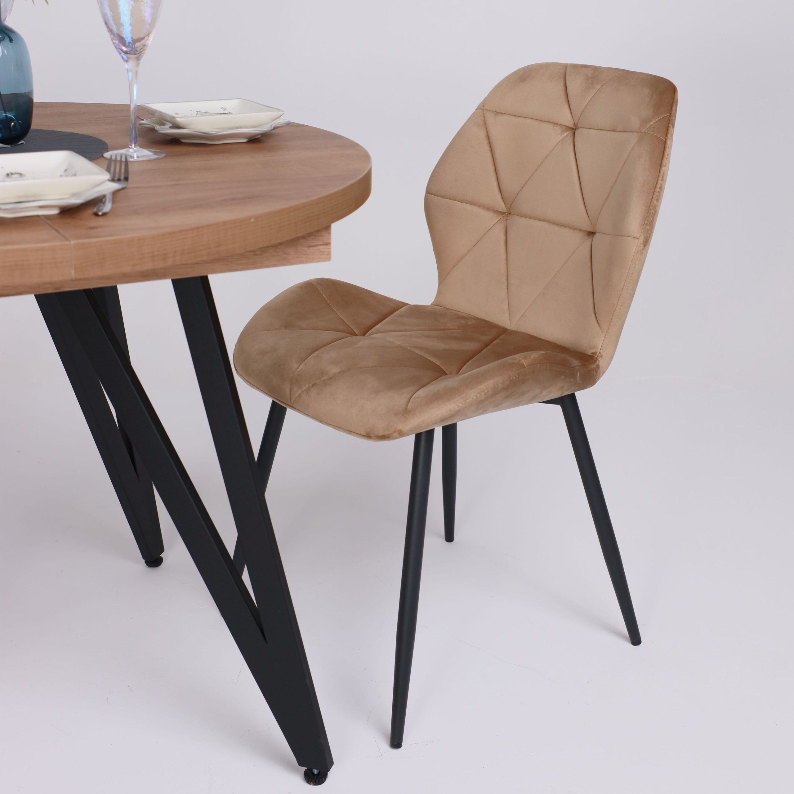 Стул CONGO NEW, капучино велюр G062-11/черный