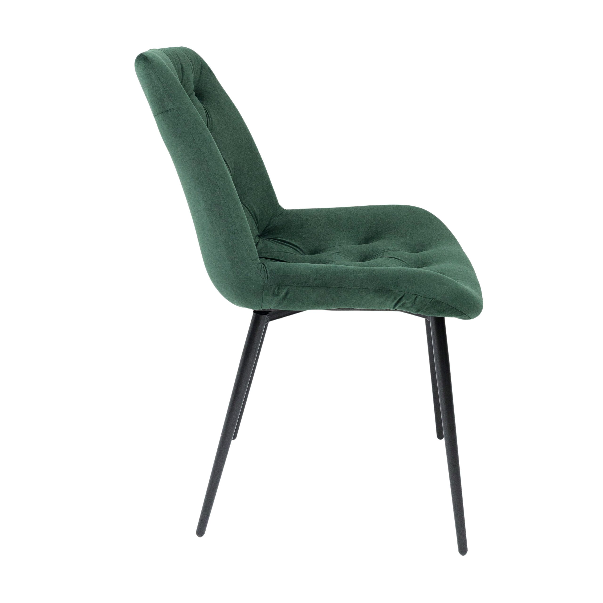 Стул AV 435, зеленый бархат Confetti deep forest/черный