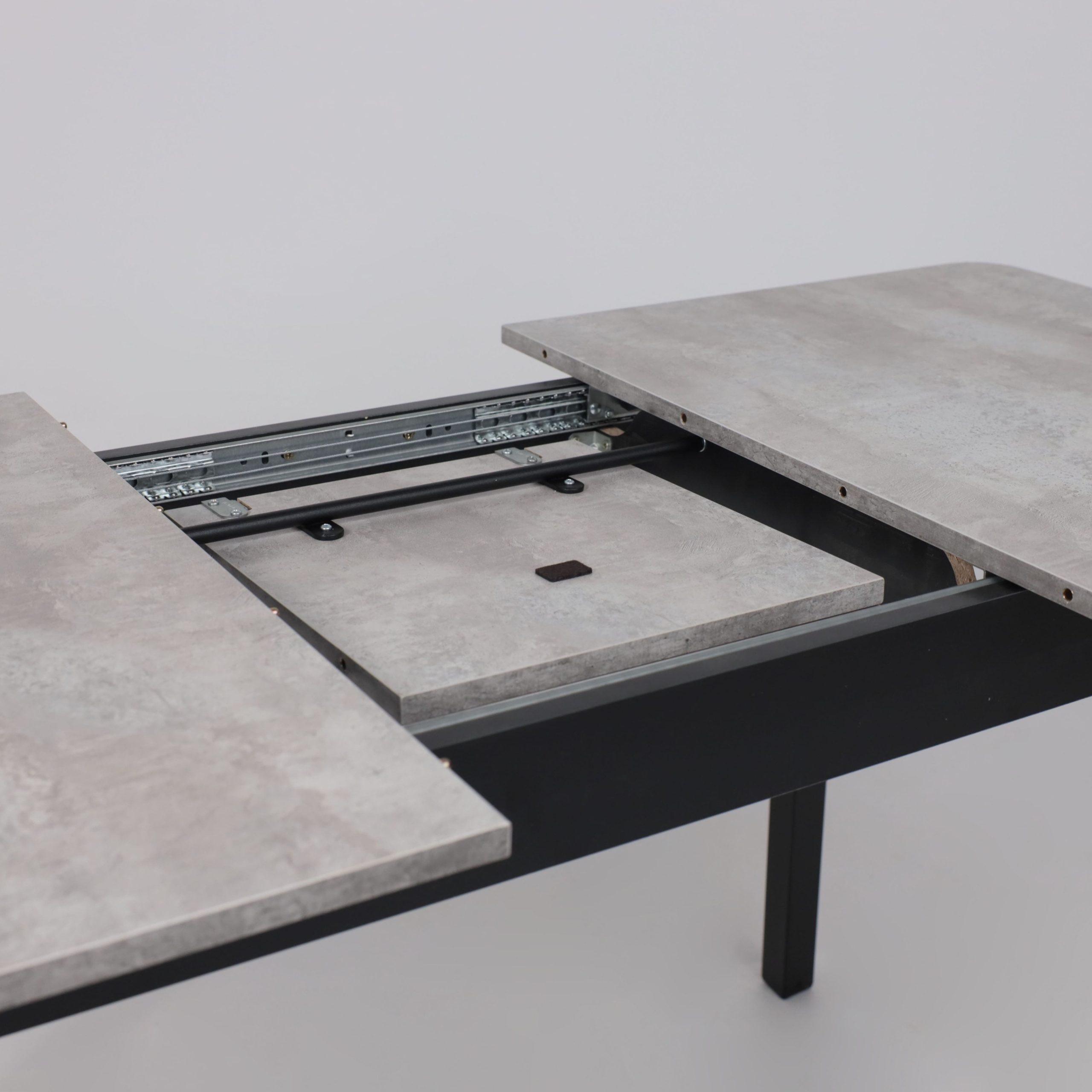 Стол TIRK RADIAL-110, раздвижной 110(142)х70, Серый сланец/Чёрный