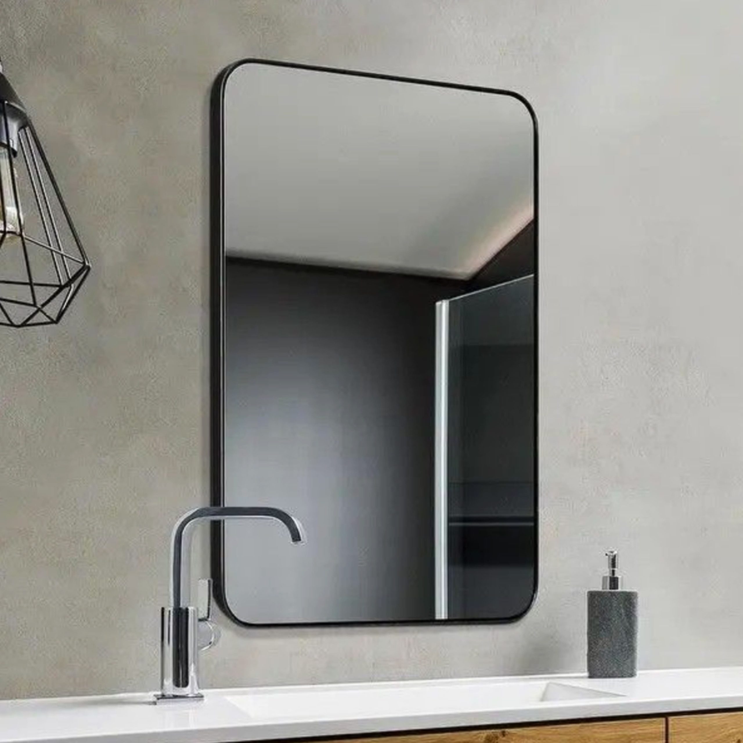 Зеркало подвесное GLAM,500*700, черный