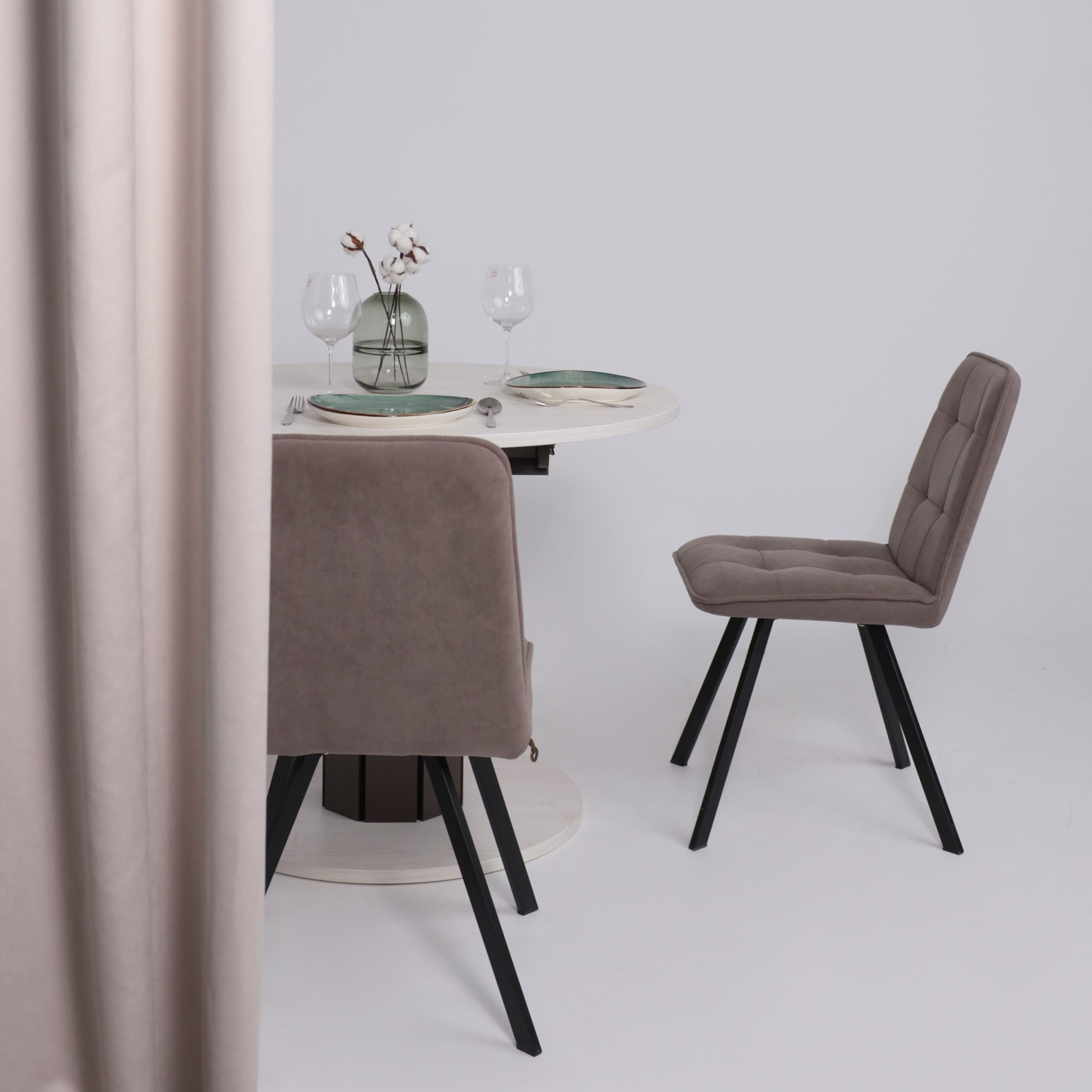 Стол раздвижной на опоре ONTARIO,1000(1300)*760*1000, (сосна каньон/коричневый)