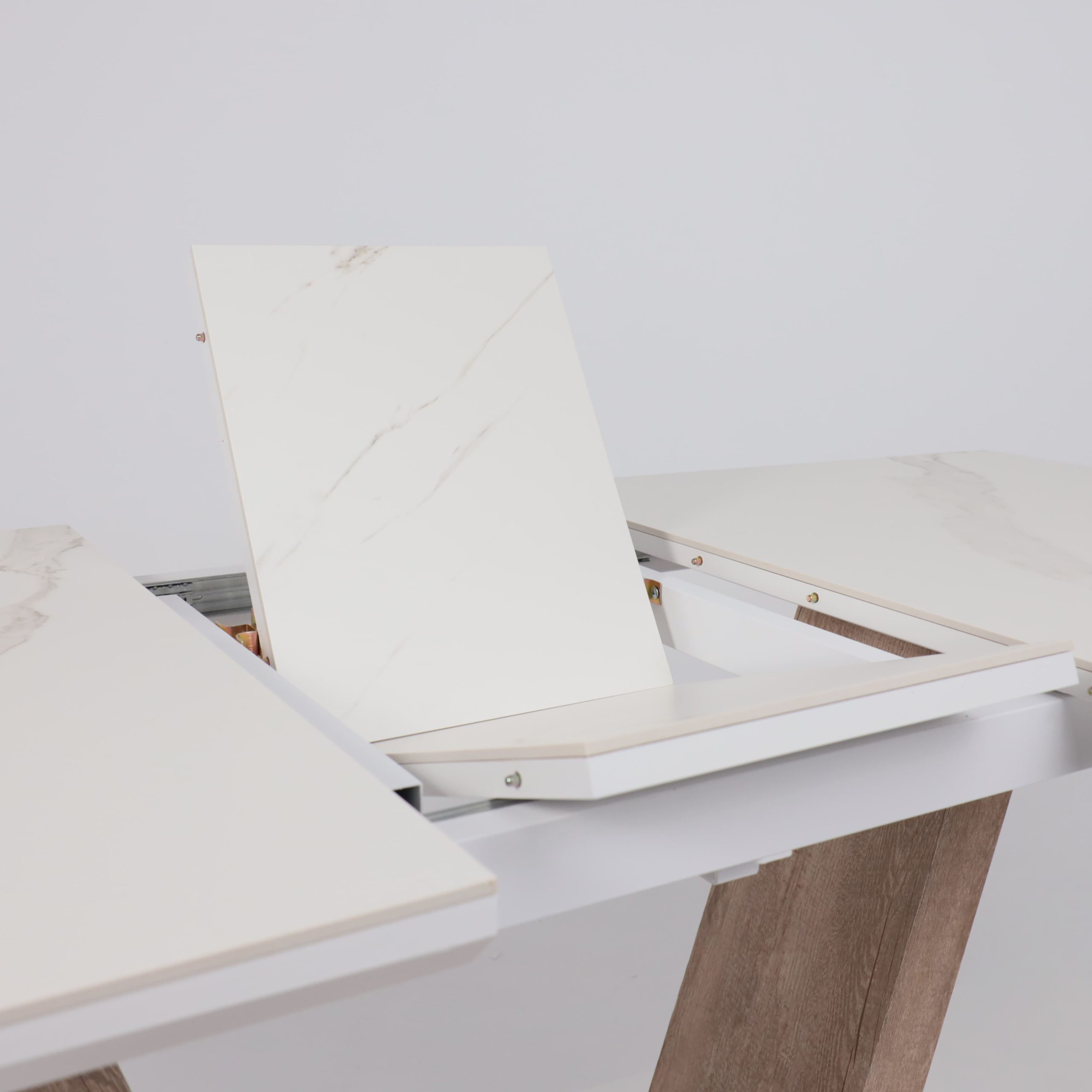 Стол ТОРОНТО, керамика 0 кат. 1400(1715)*800, Камень белый Greys white/Ель умбра