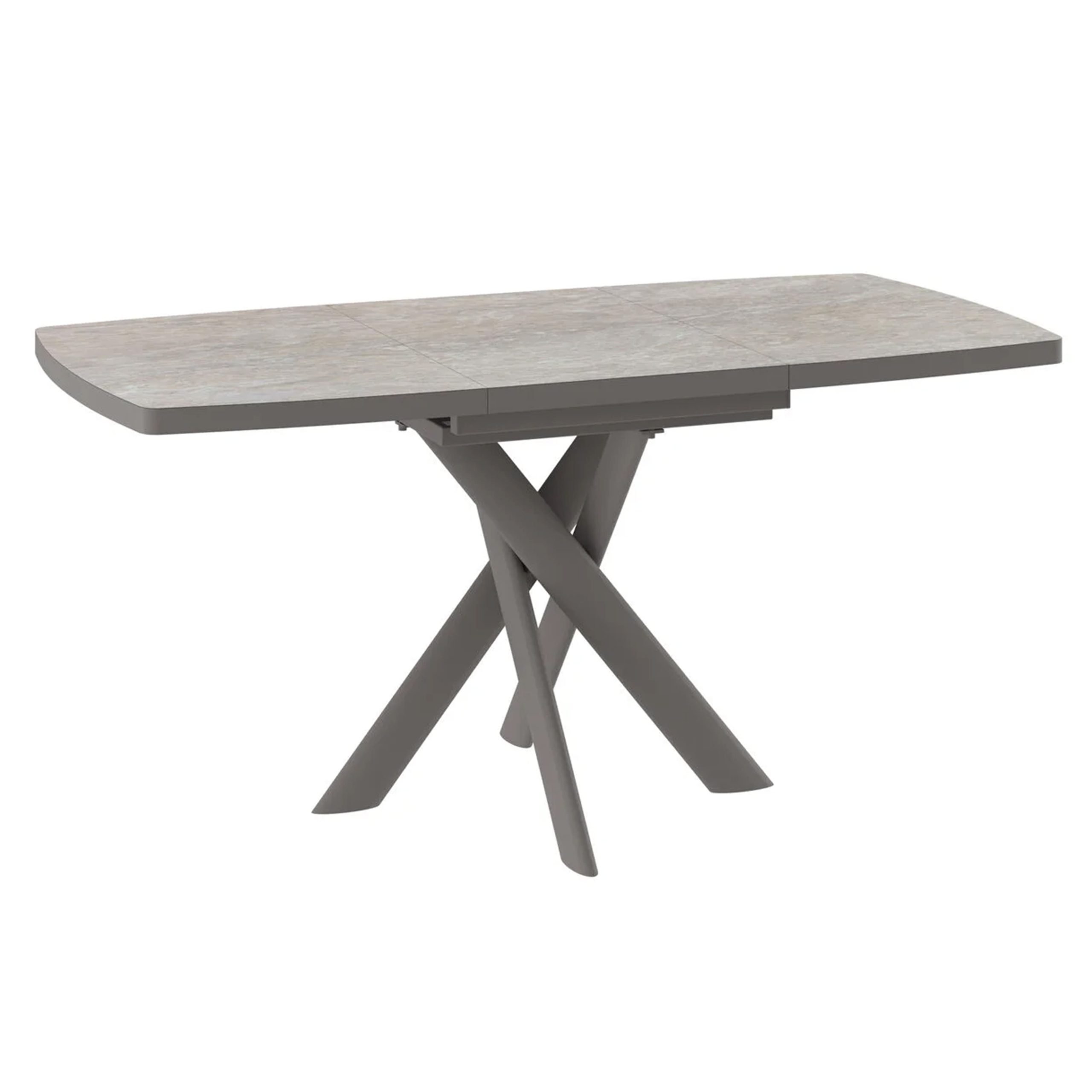 Стол LEONEL-110, раздвижной 110(145)х80, Бежевый камень-HPL/Капучино