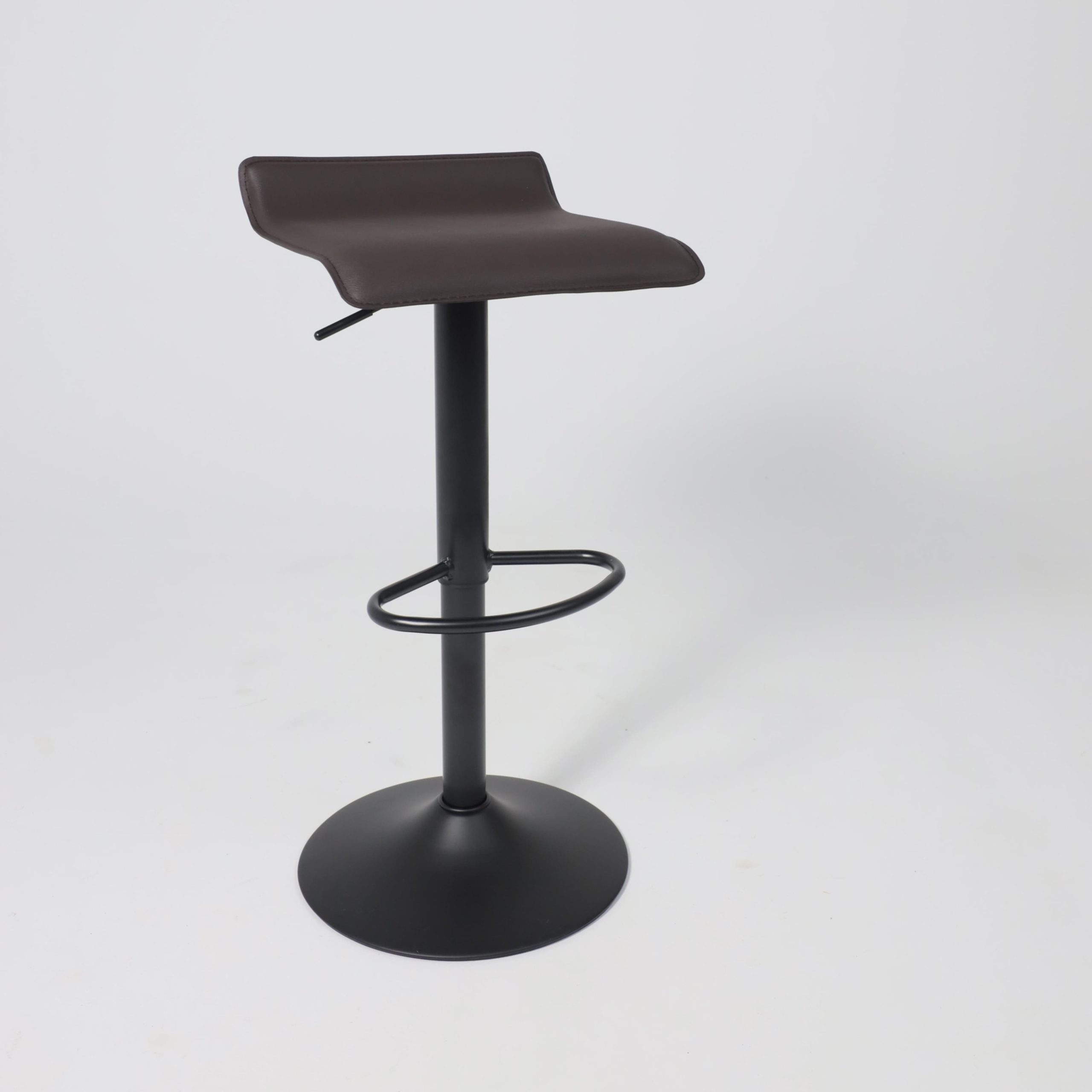 Стул барный SLIM, экокожа коричневый/черный