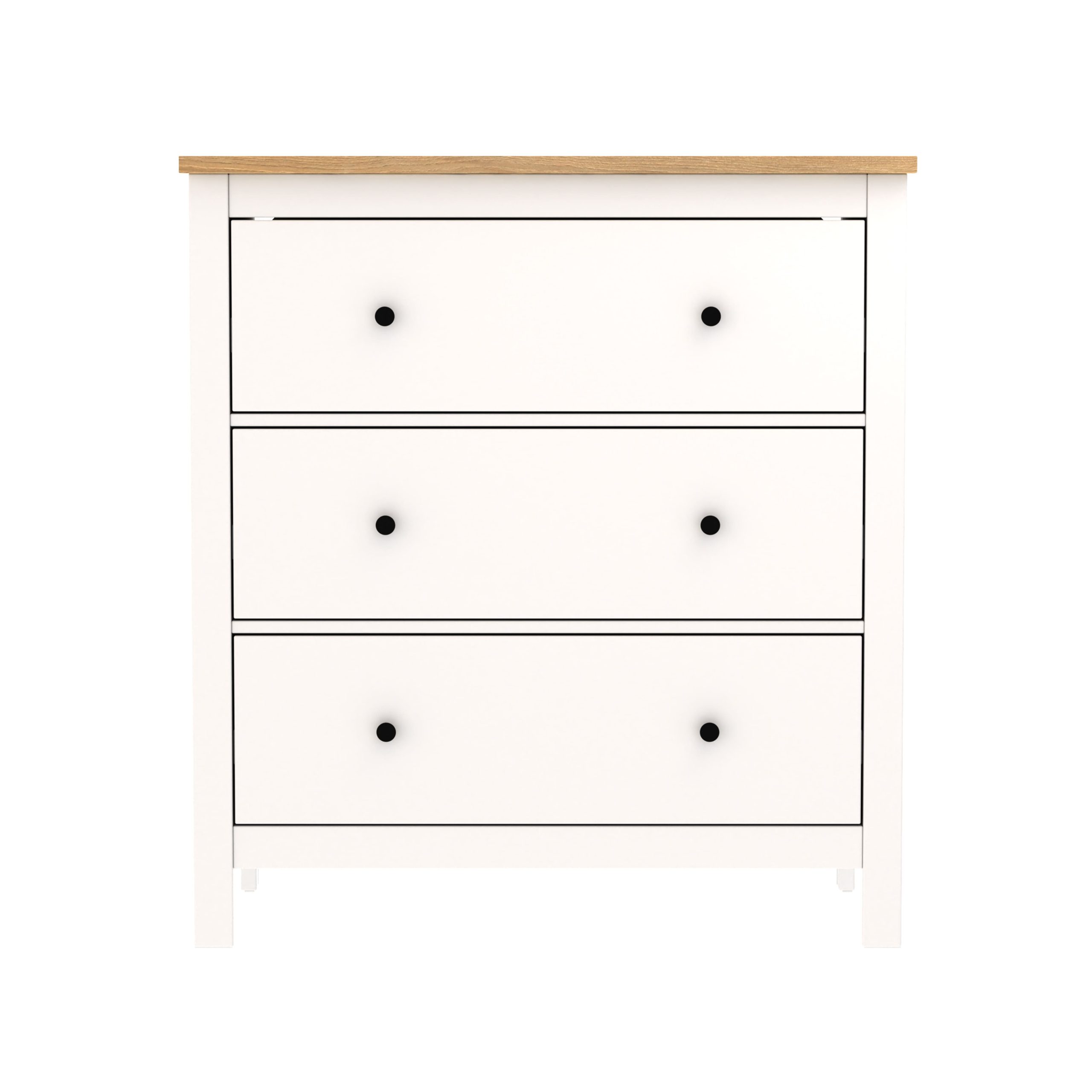 Комод САГА 3 ящика, белый/ясень (2.08.02.020.14 RU)