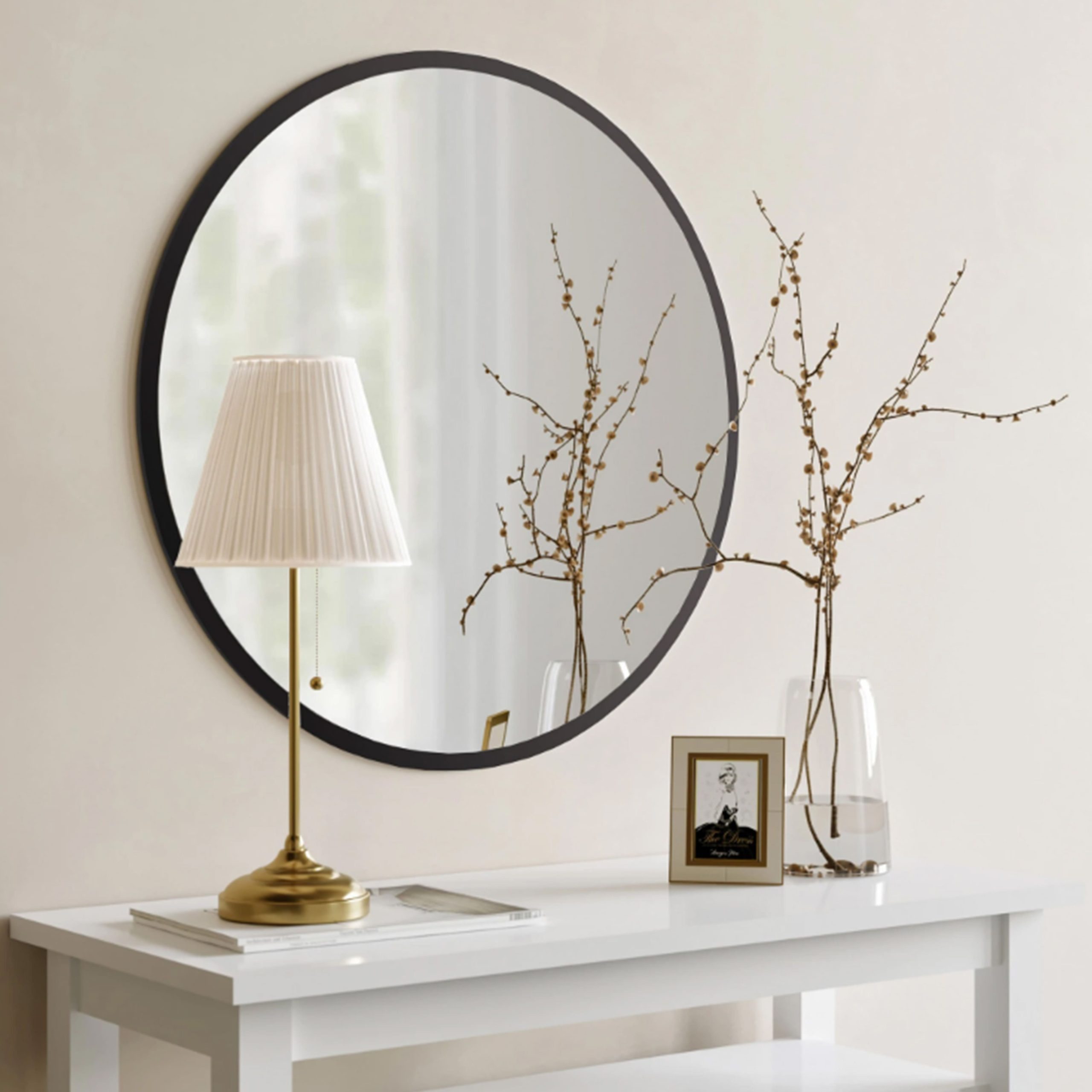 Зеркало подвесное GLOW,600*600, черный