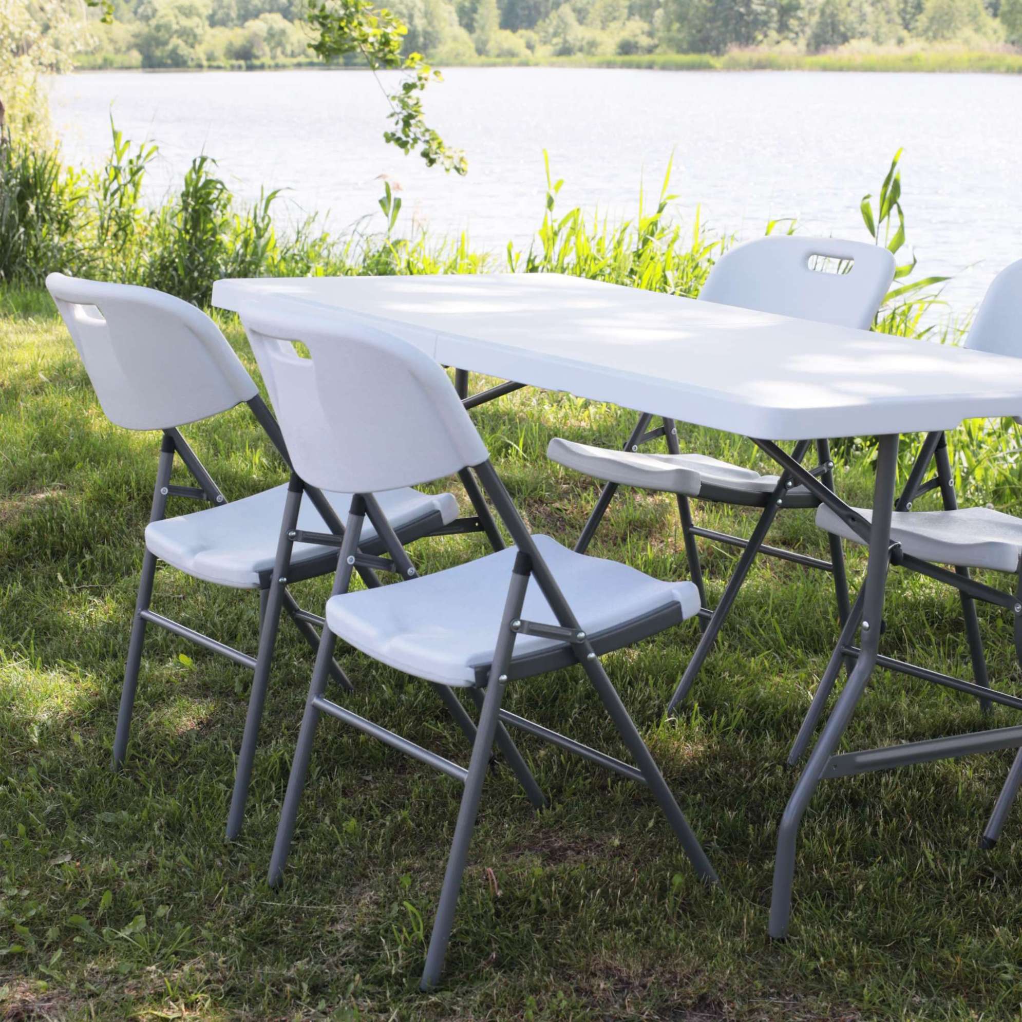 Стол складной 180*75,5*73, белый