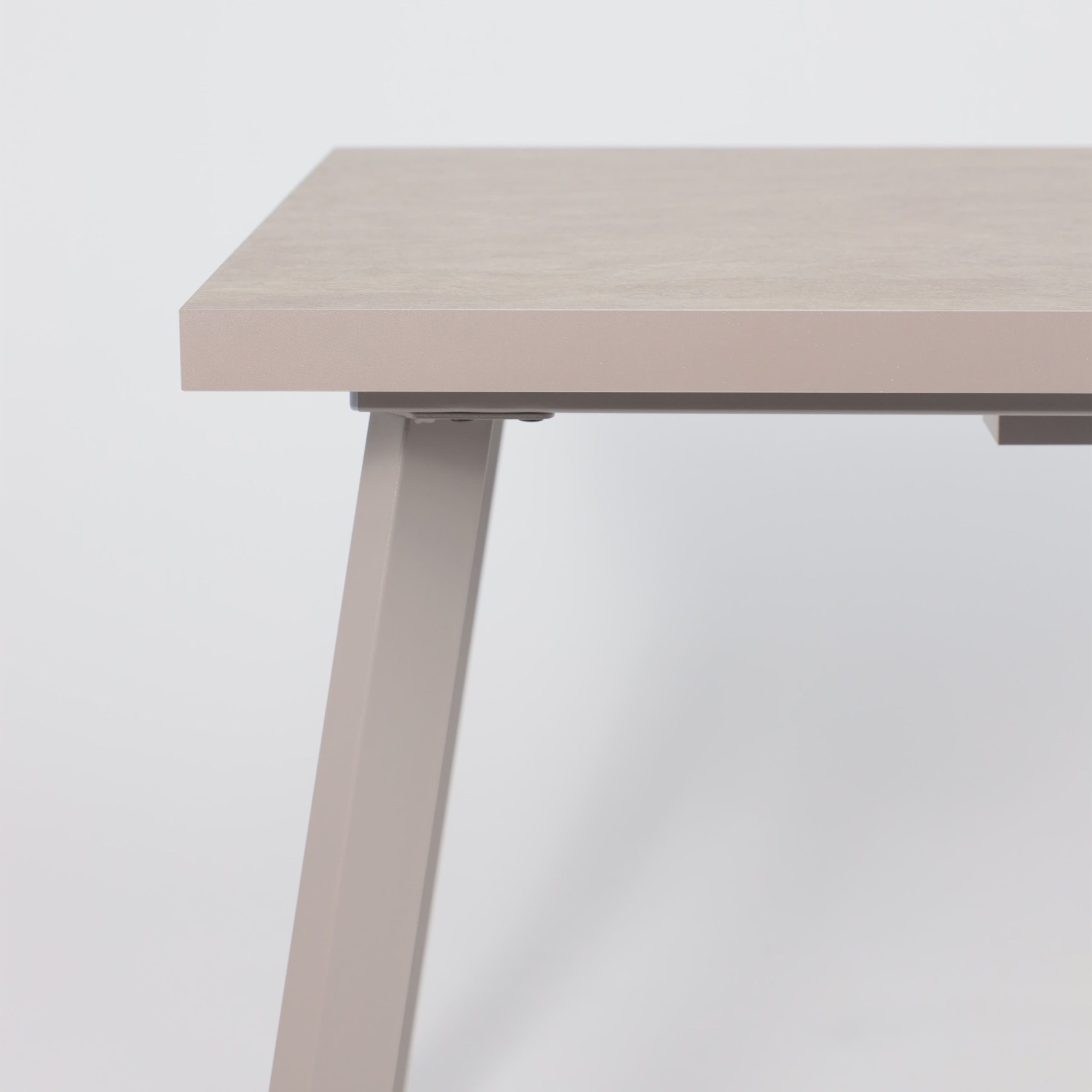 Стол BORG-110, раздвижной 110(142)х70, Бежевый камень-HPL/Капучино