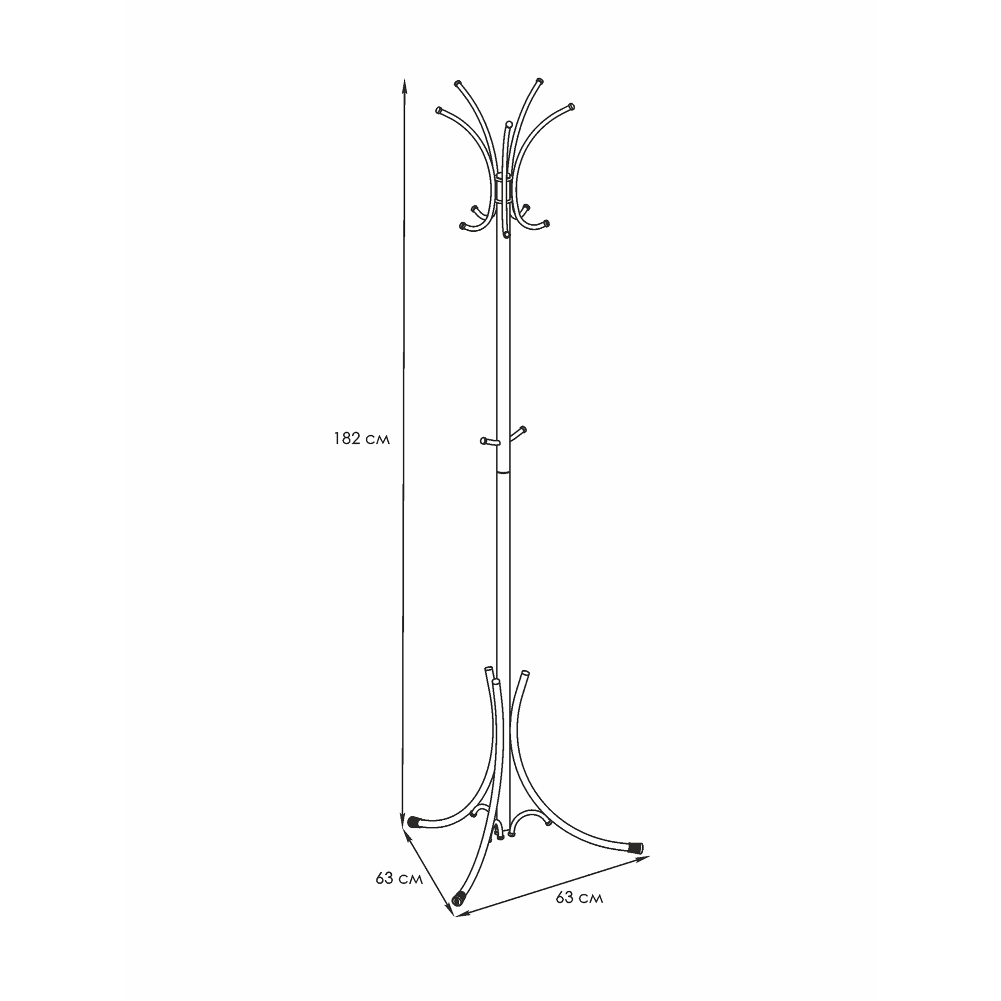 Вешалка-стойка №3 Корона, (черный)
