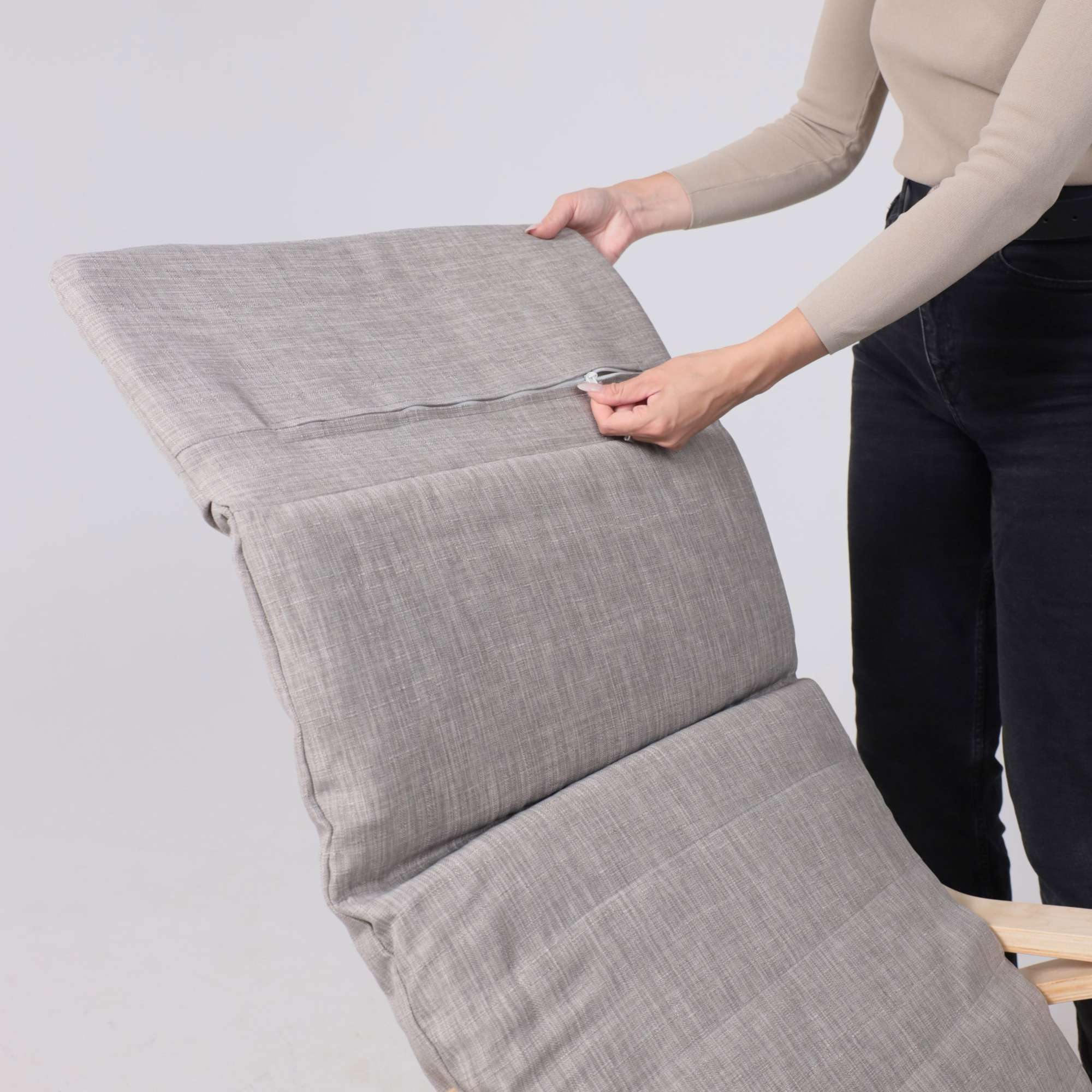 Кресло-качалка SMART, ткань, серый Gray-L