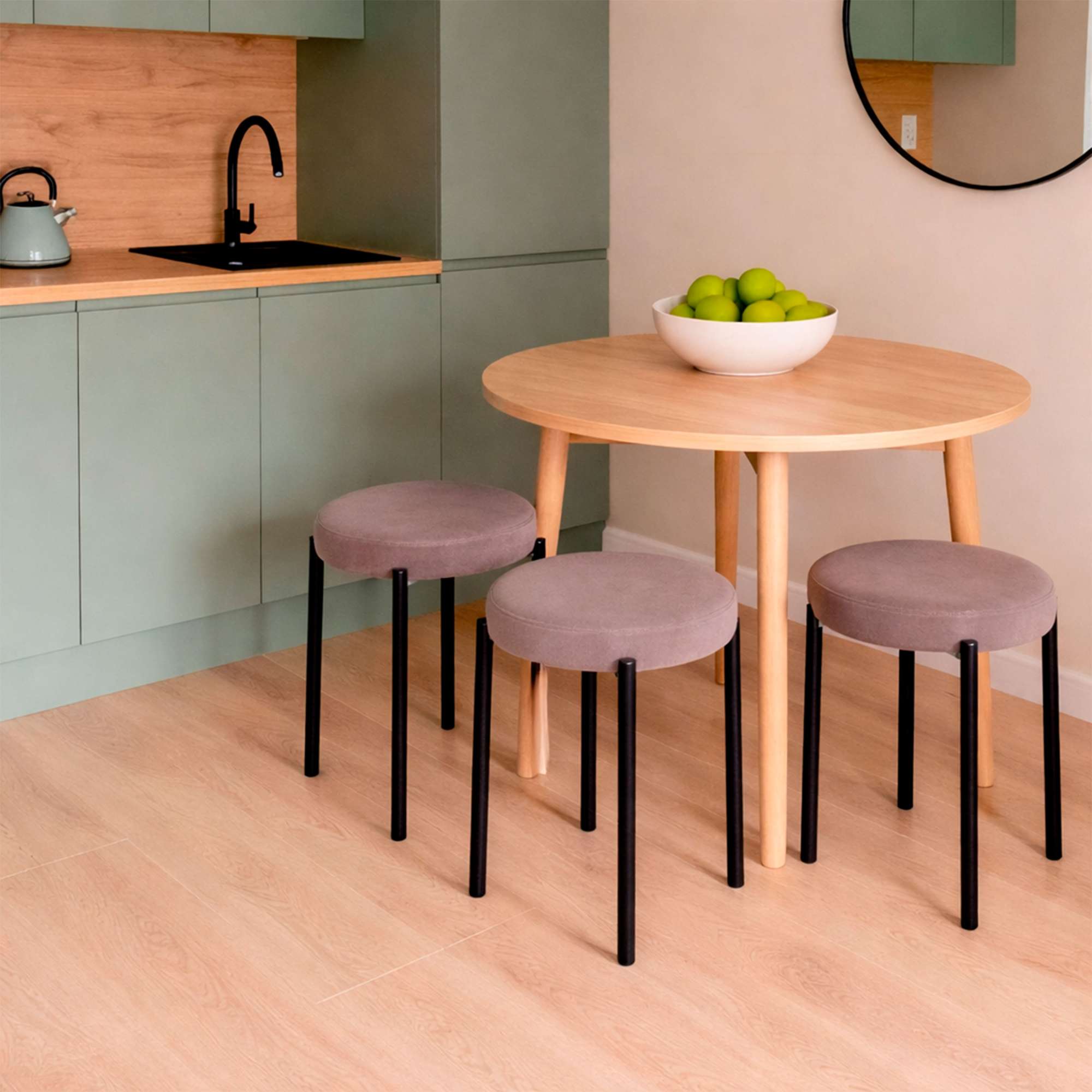 Табурет BOB, b05 LATTE LUXчерный