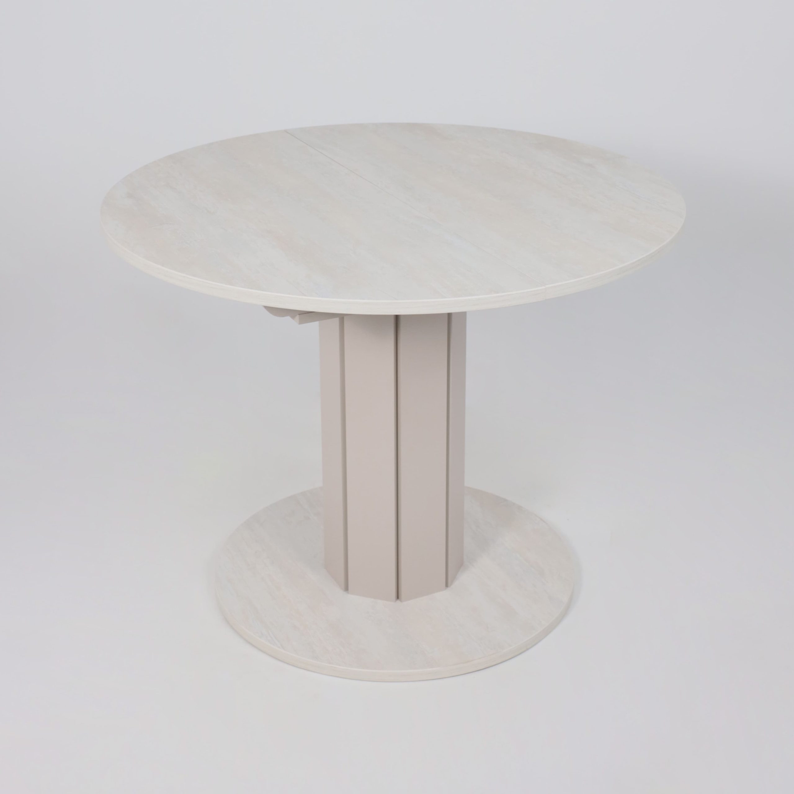 Стол раздвижной на опоре ONTARIO,1000(1300)*760*1000, (ледяное дерево/персидский жемчуг)