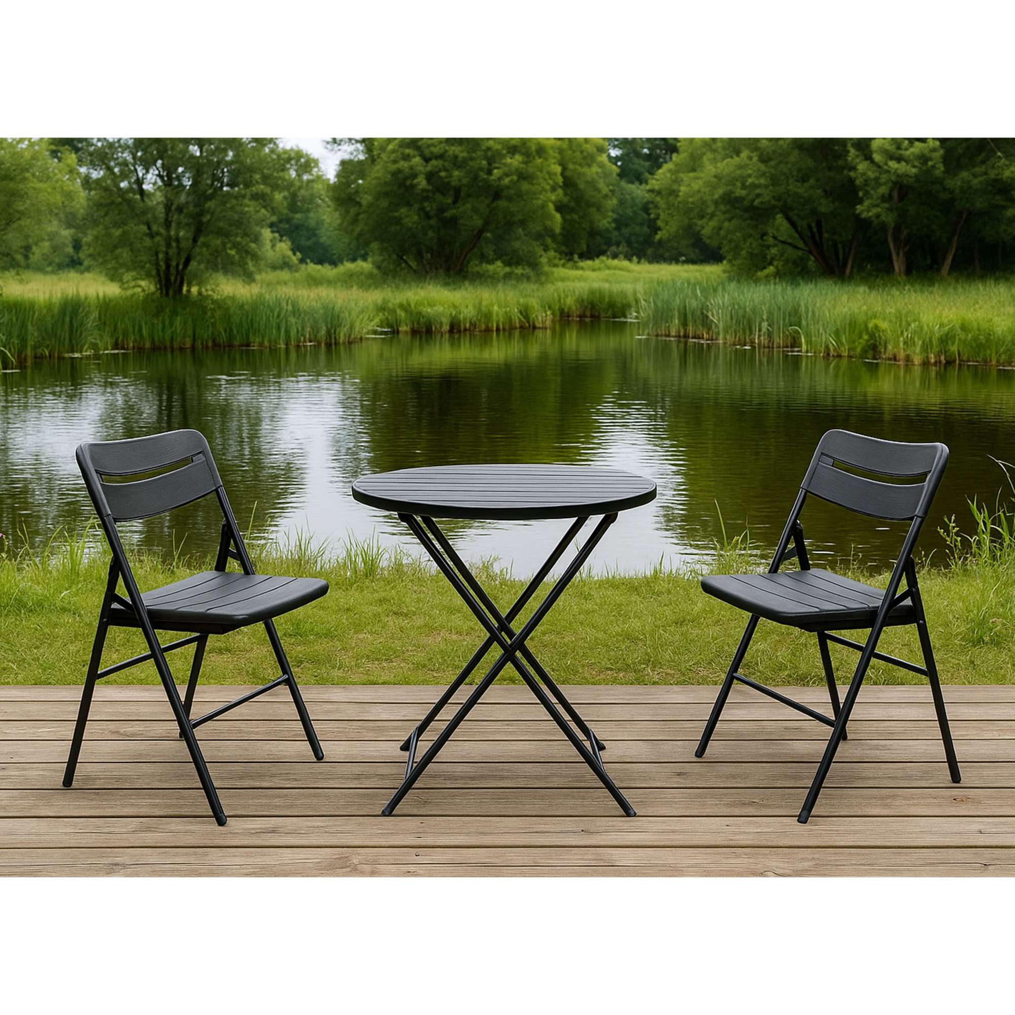 Стул складной 45*49*78, темно-серый