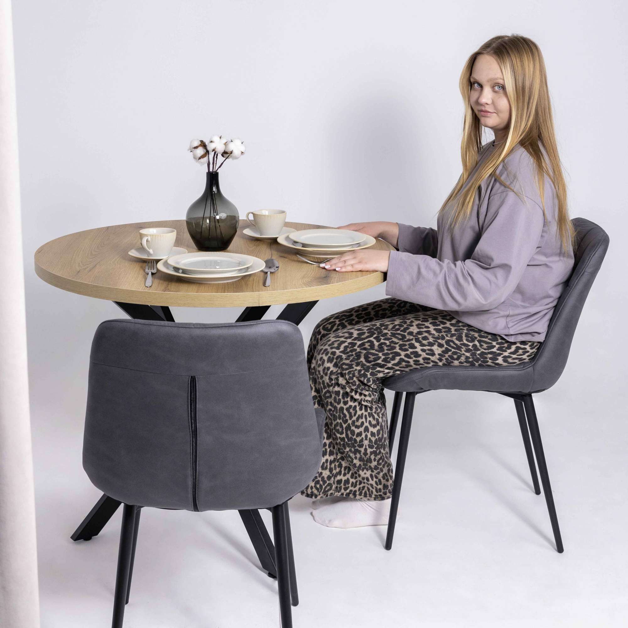 Стул AV 405, графитовая замша Kiprus 13/черный