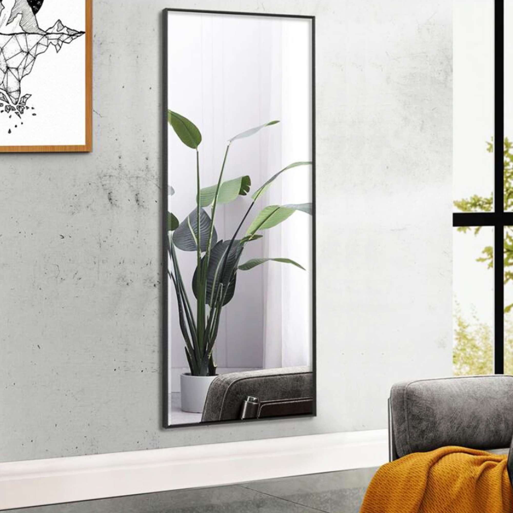 Зеркало напольное HARMONY,1800*600, черный