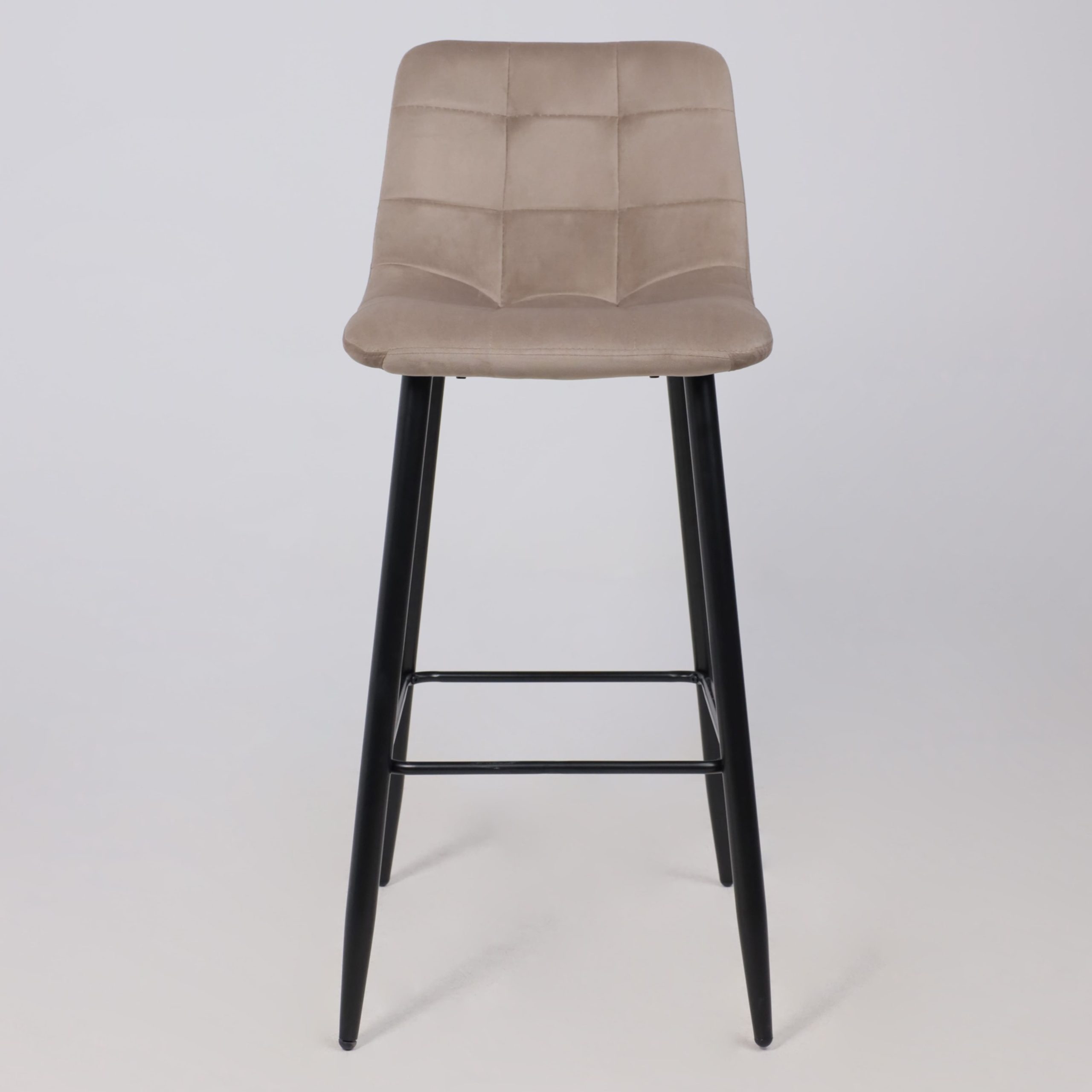 Стул STELLA, барный, бежевый велюр HLR08/черный