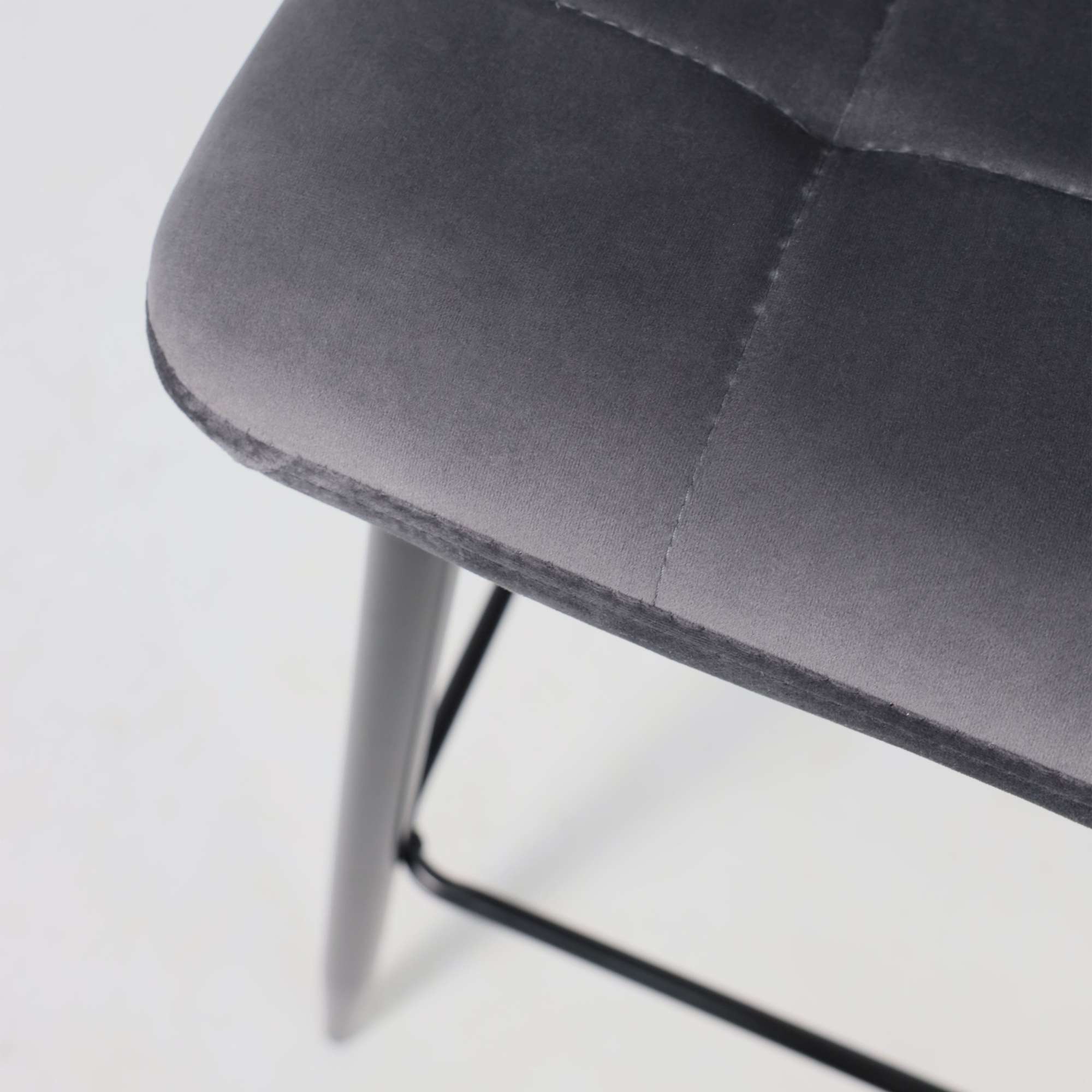 Стул STELLA, барный, серый велюр HLR21/черный