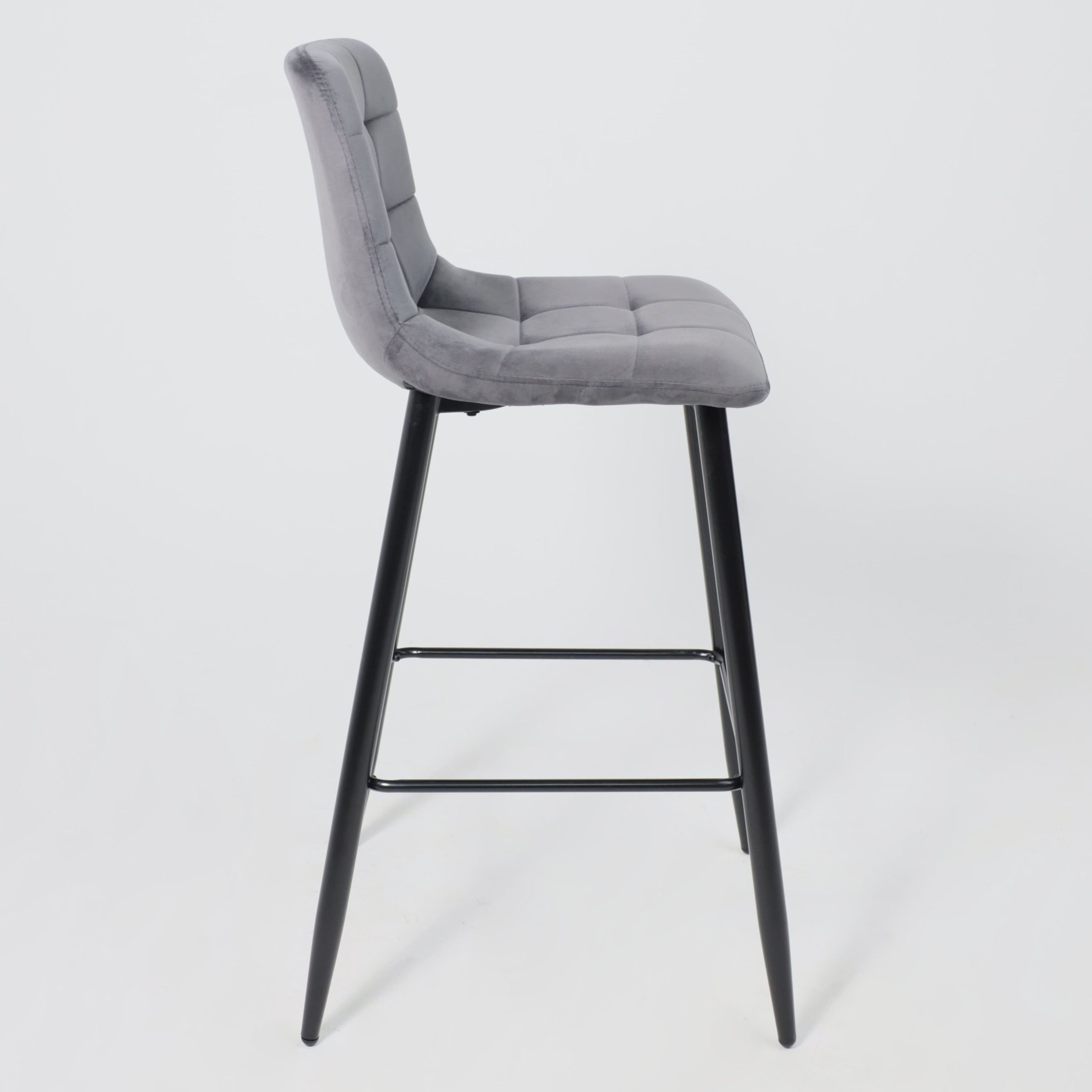 Стул STELLA, барный, серый велюр HLR21/черный